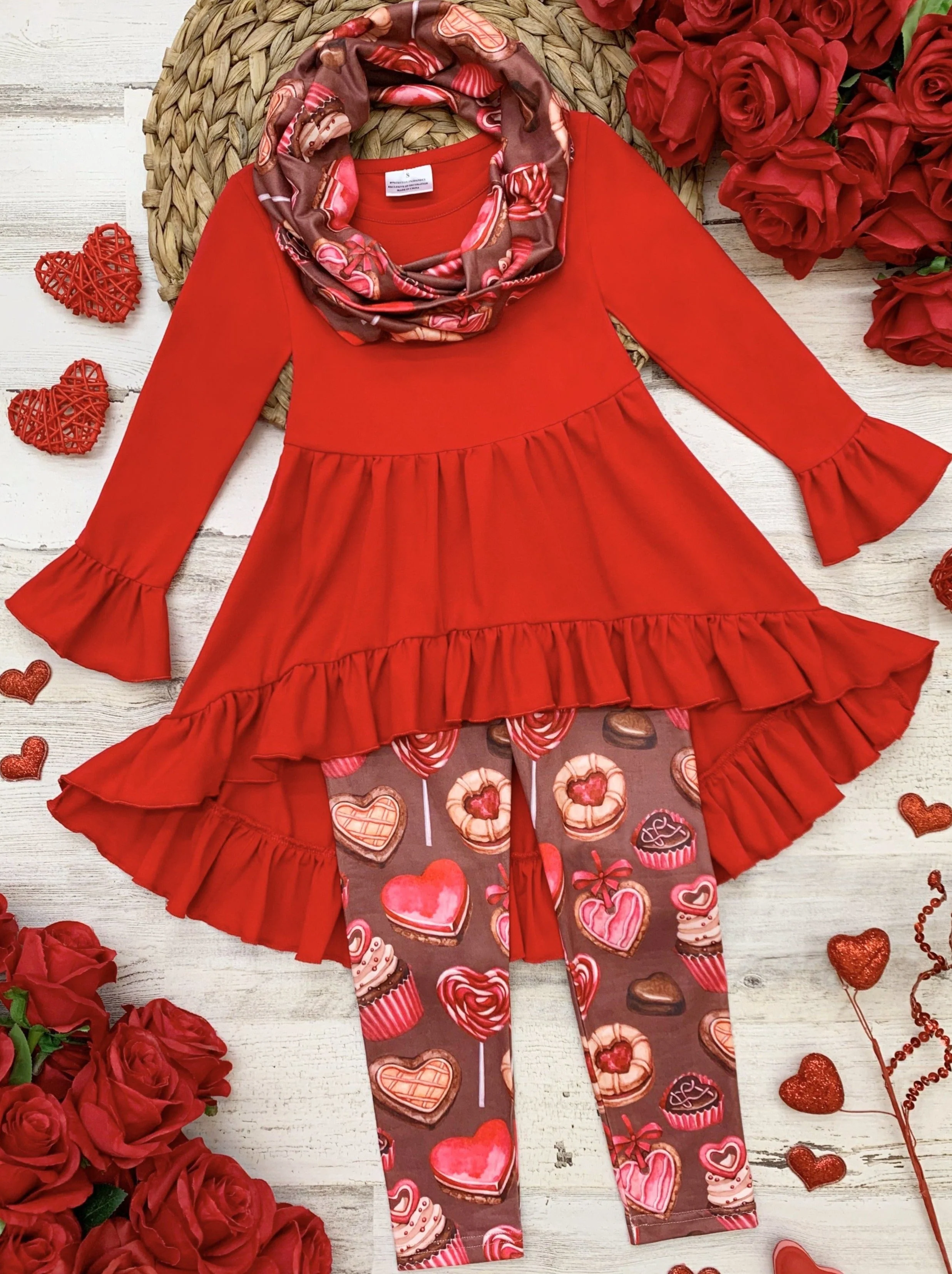 Sweetest Treat Tunic, Scarf and Legging Set - Image 4