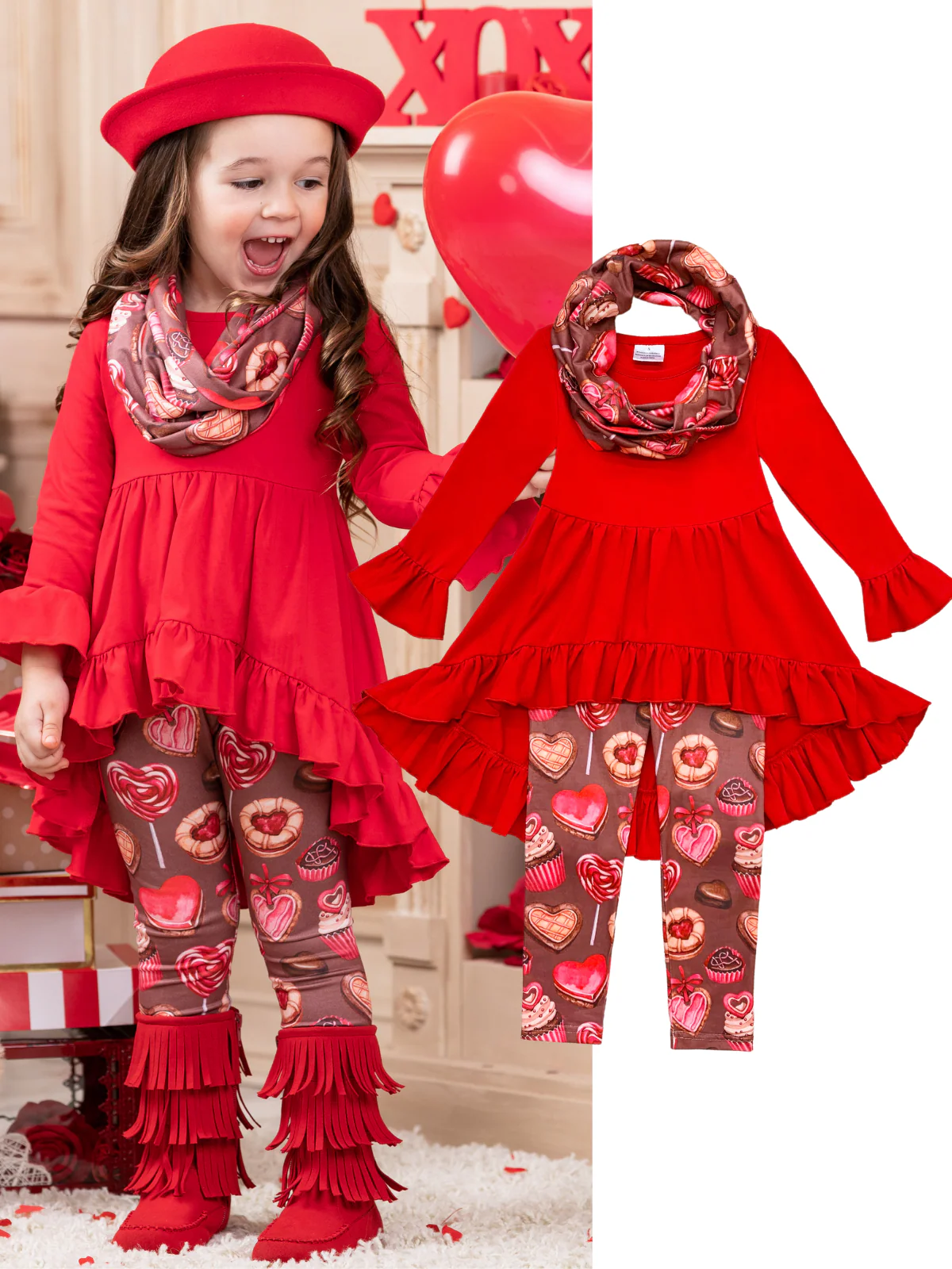 Sweetest Treat Tunic, Scarf and Legging Set - Image 6