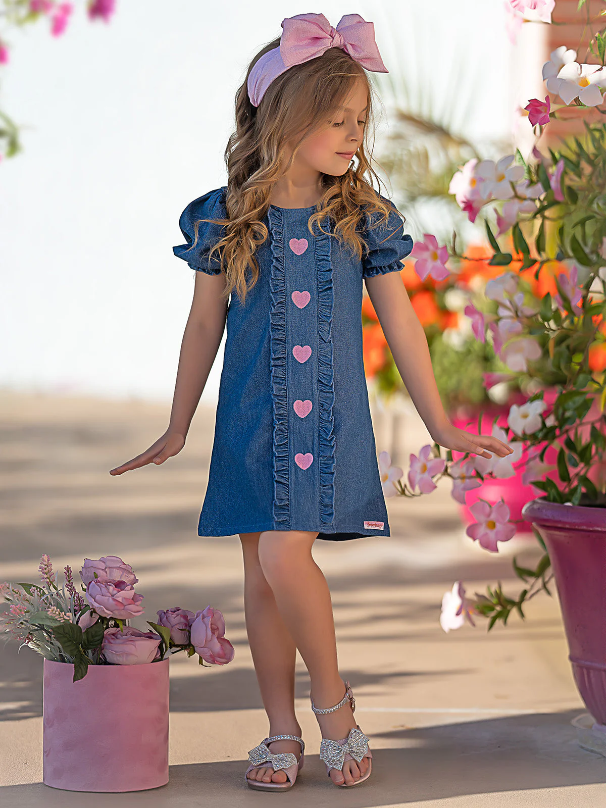 Sweethearts Cutie Pie Denim Dress and Purse Set - Image 5