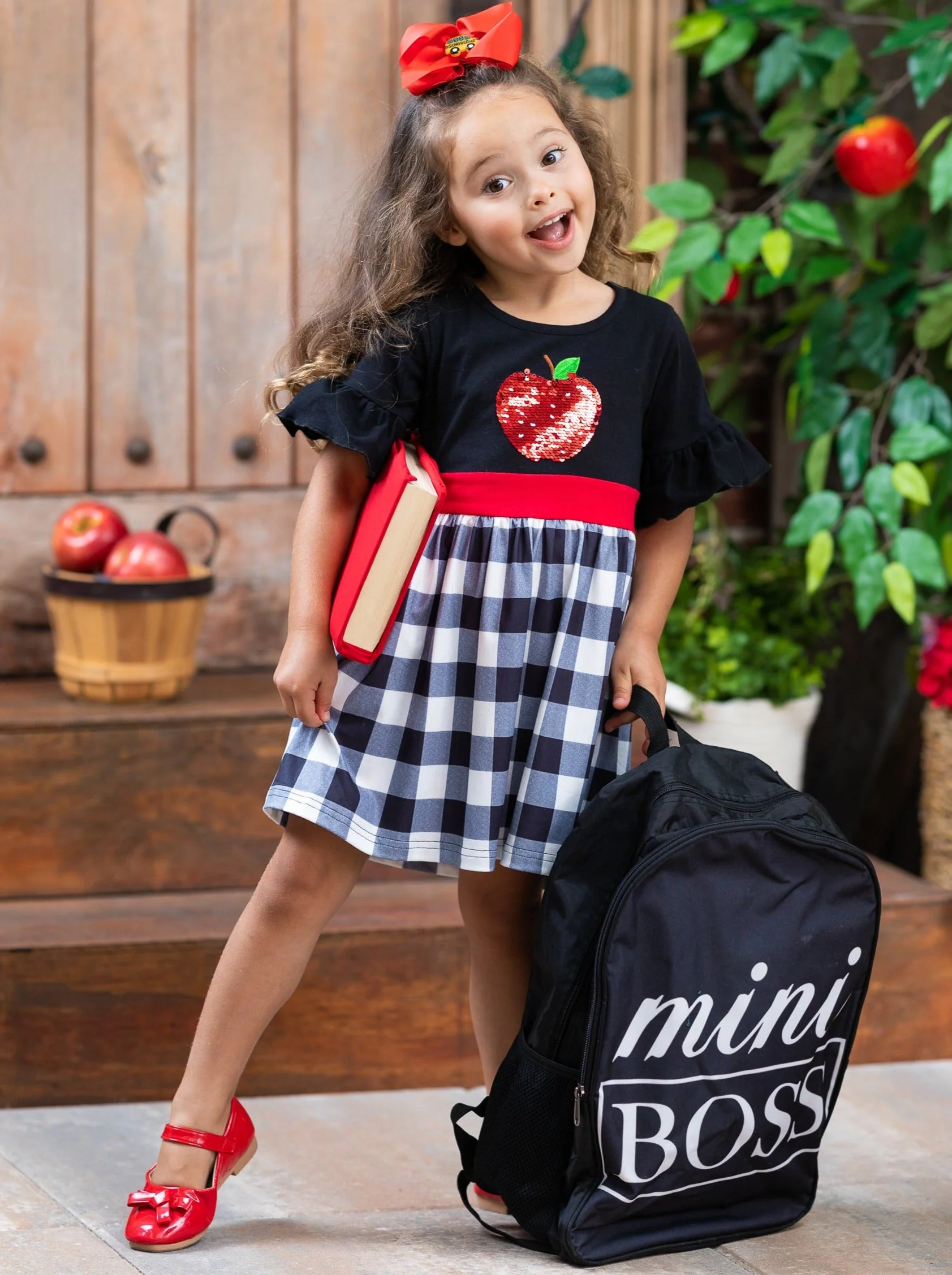 Teacher's Favorite Ruffle Sleeve Plaid Dress - Image 4