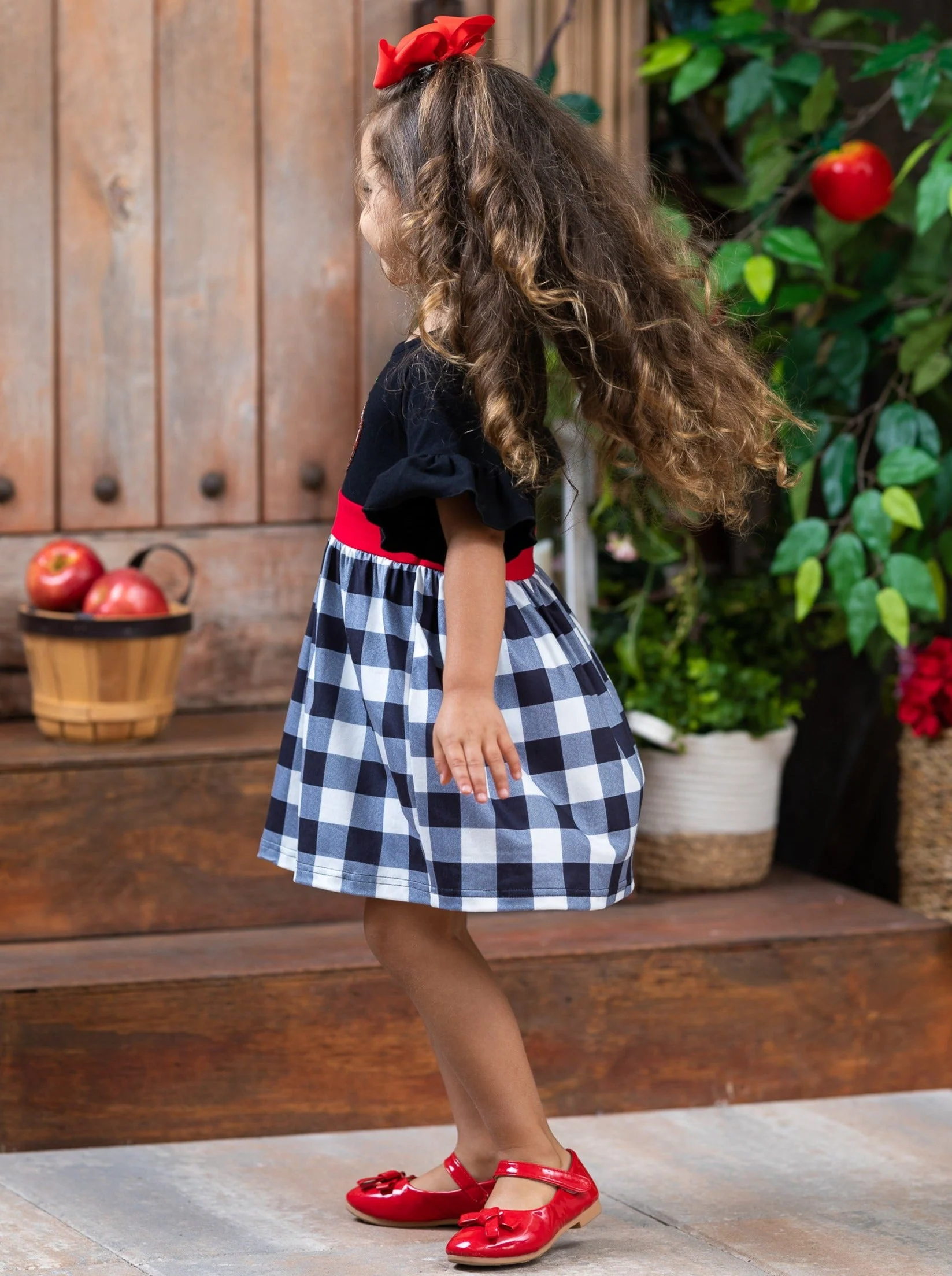 Teacher's Favorite Ruffle Sleeve Plaid Dress - Image 6