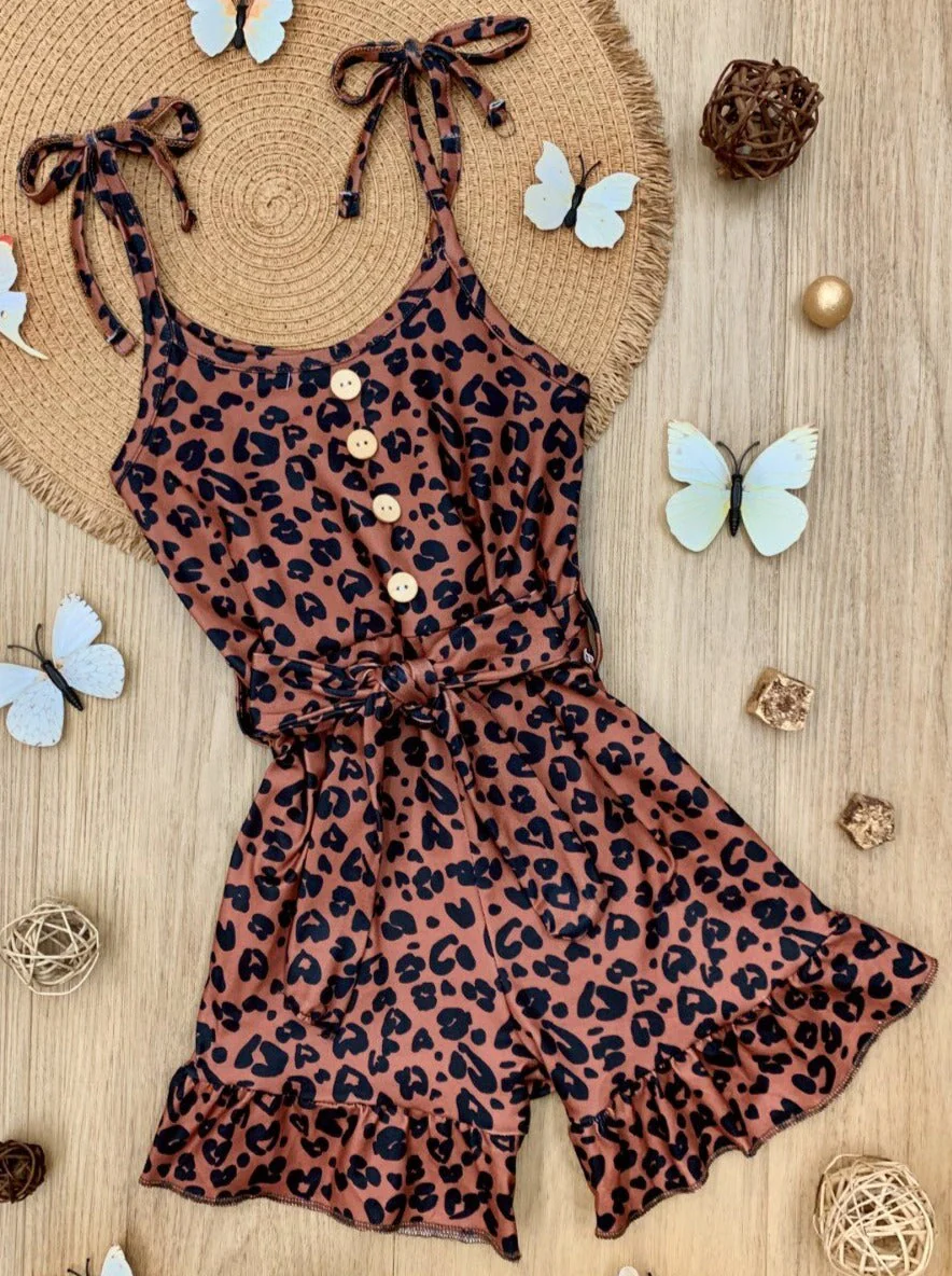 The Fashion Leopard Drawstring Romper - Image 2