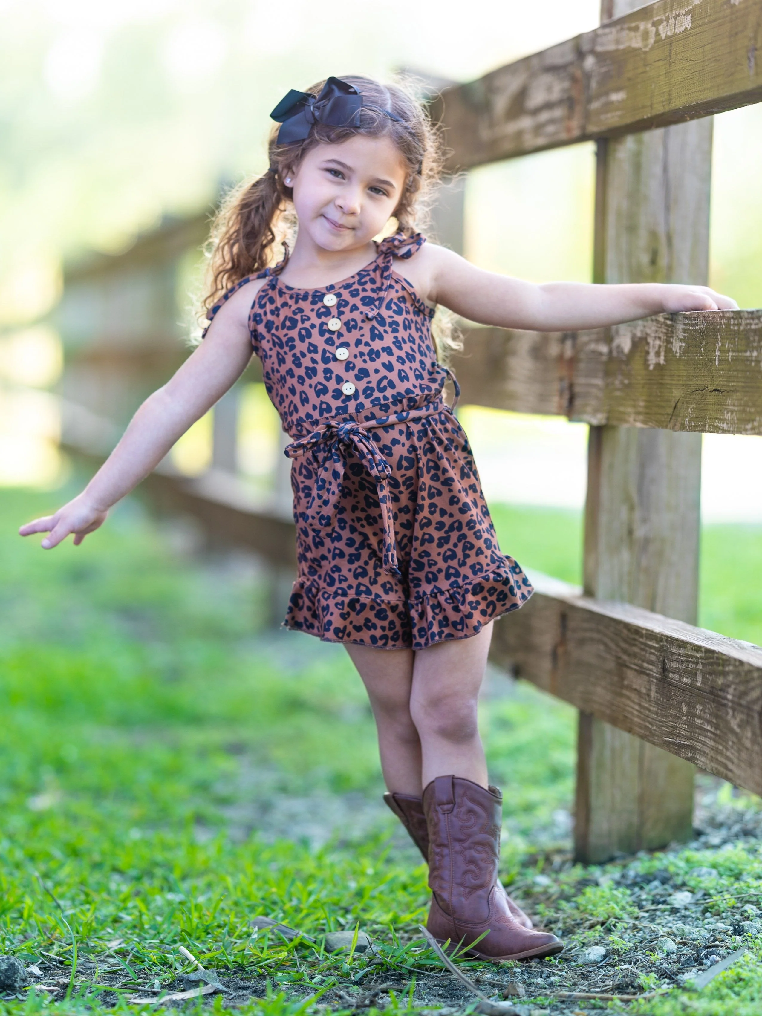 The Fashion Leopard Drawstring Romper - Image 4