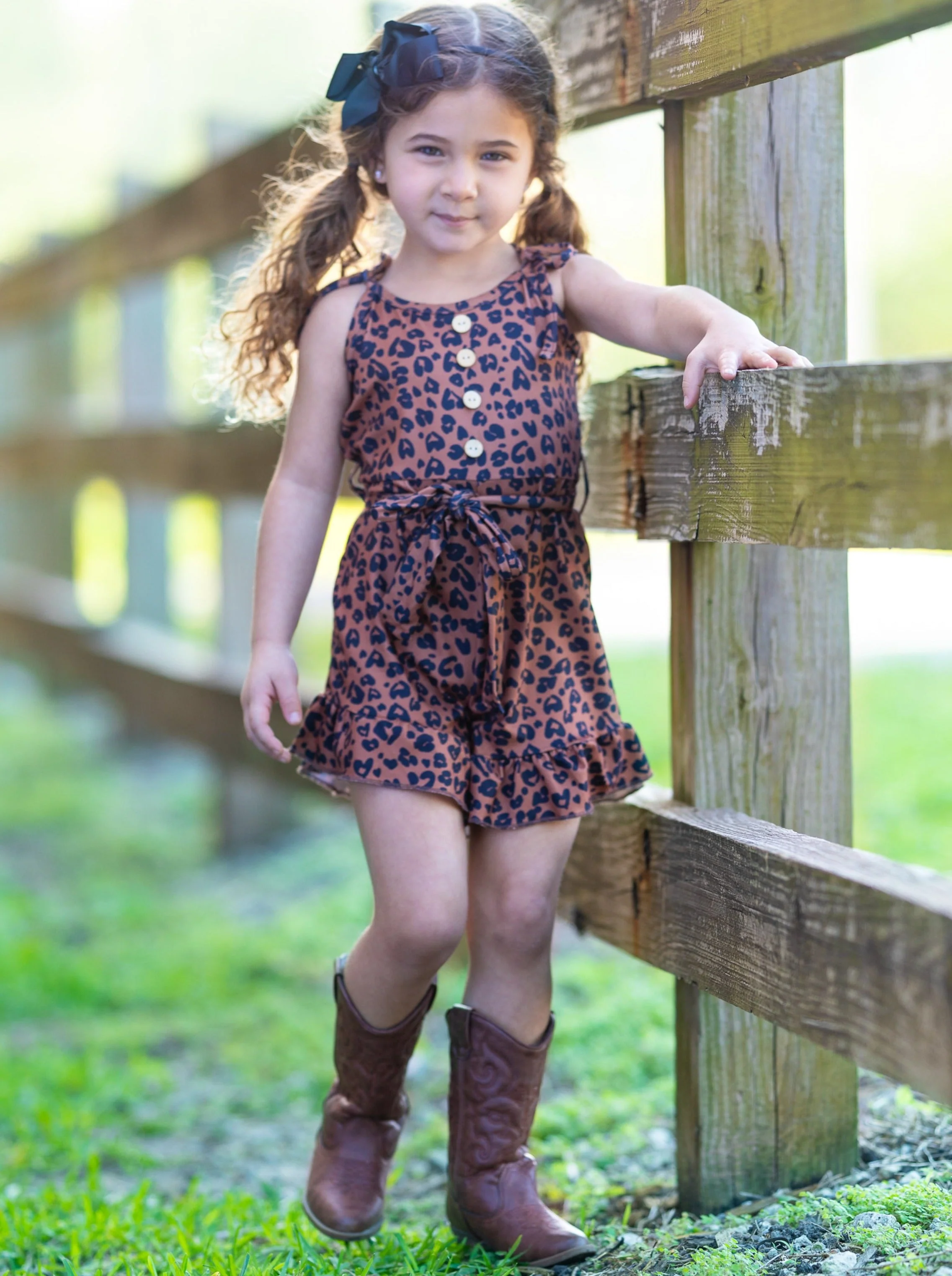 The Fashion Leopard Drawstring Romper - Image 5