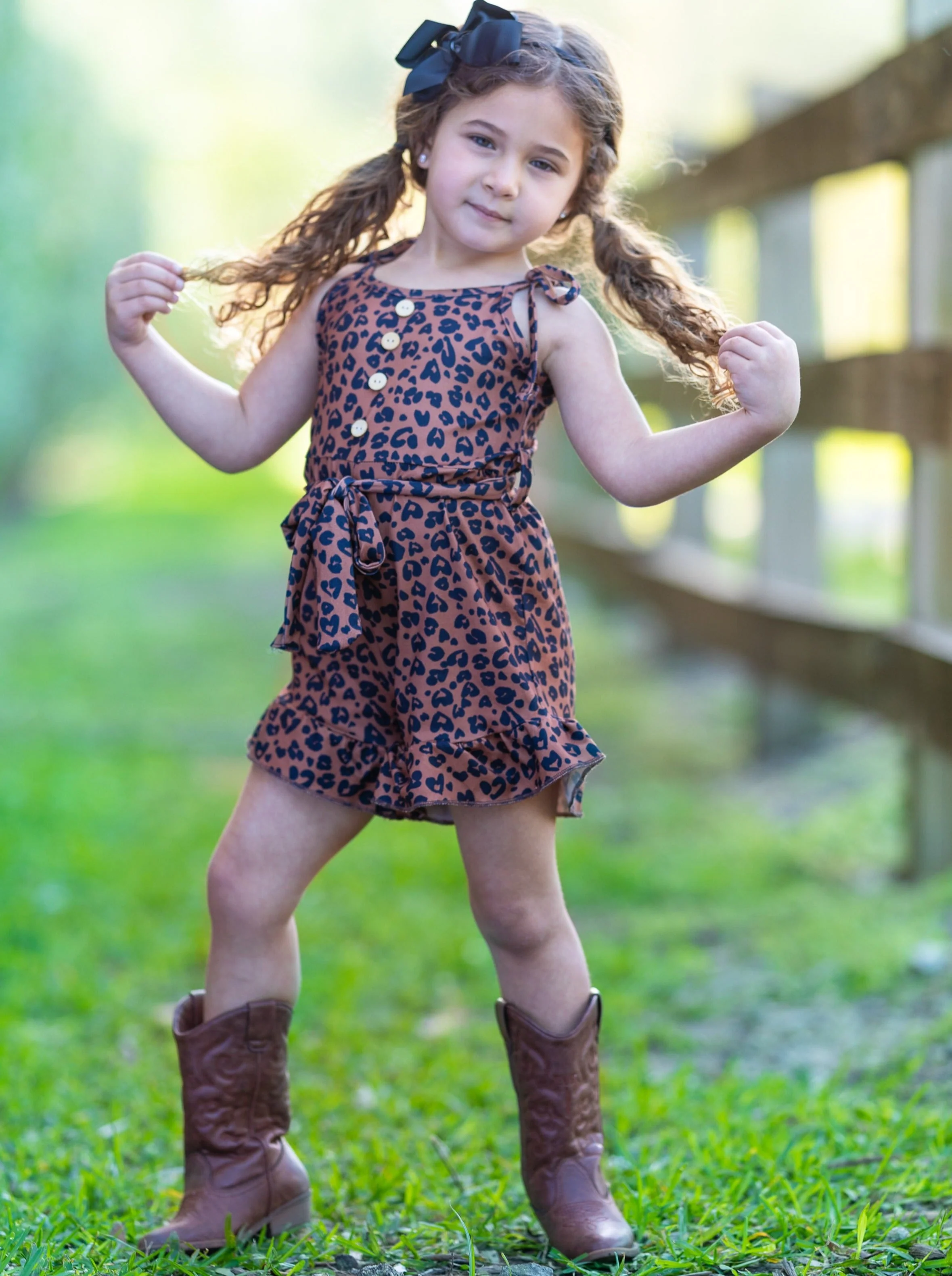 The Fashion Leopard Drawstring Romper - Image 6