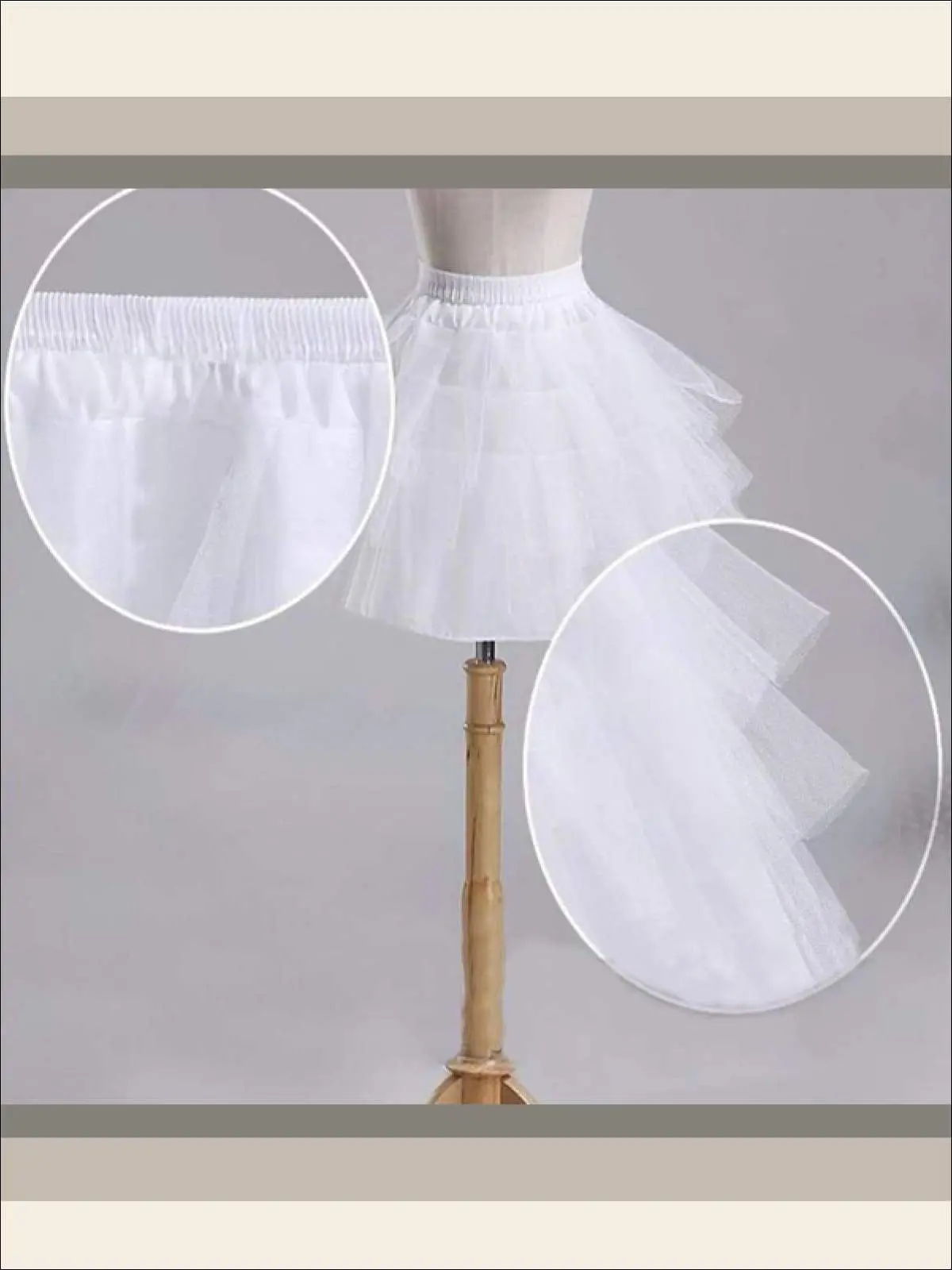 Girls Fluffy Three Layered Petticoat - Image 3