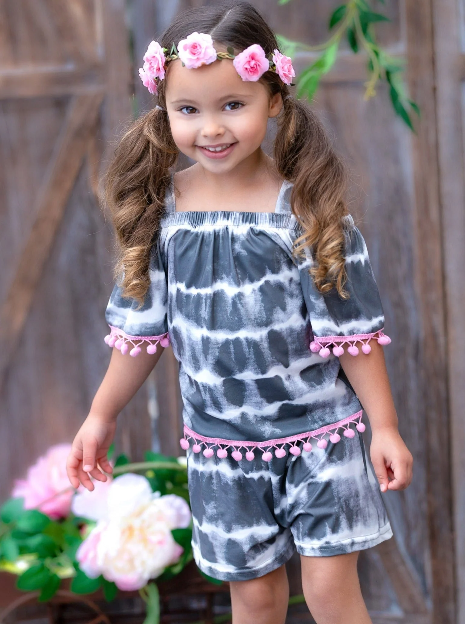 Tie Dye Vibes Tassel Short Set - Image 2