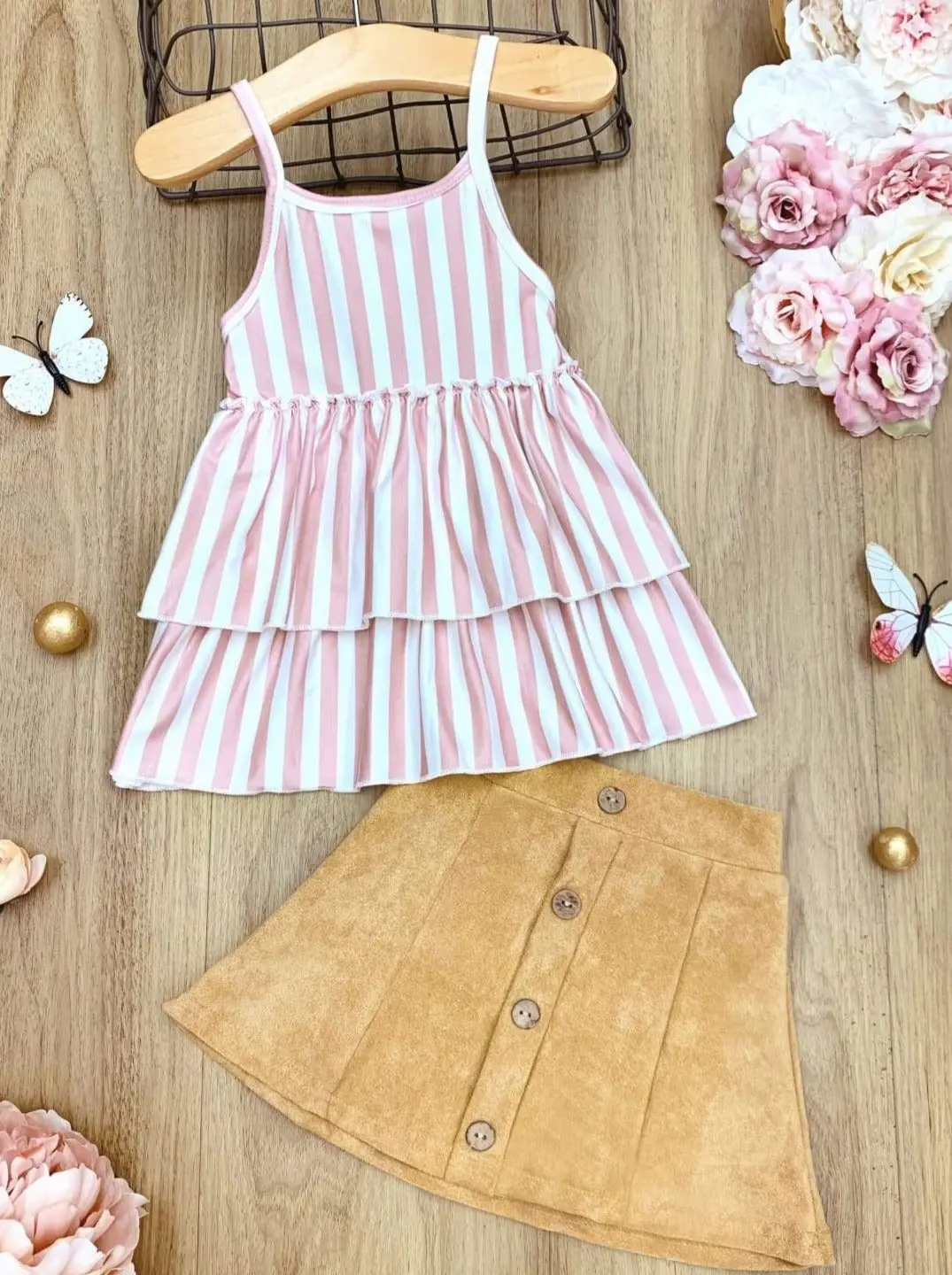 Blossoming Beauty Button Skirt Set - Image 2