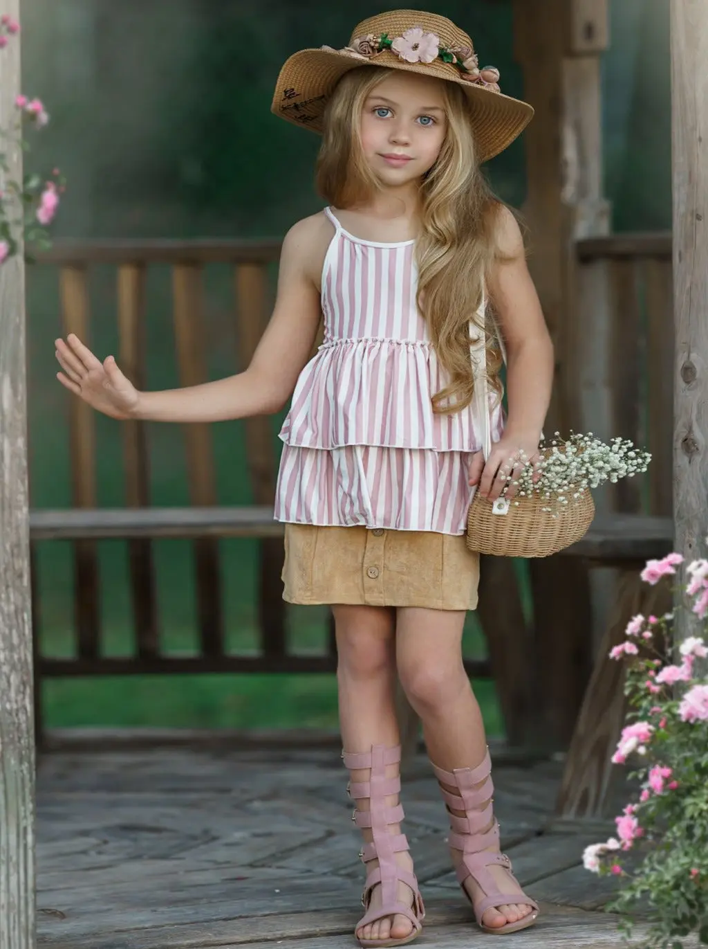 Blossoming Beauty Button Skirt Set - Image 6