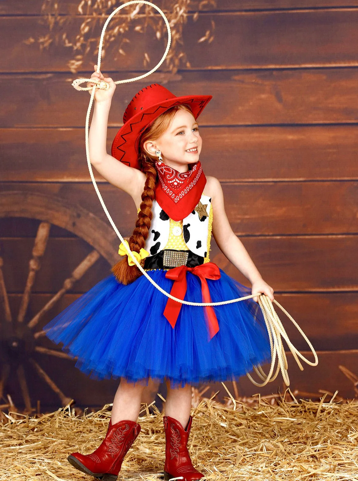 Girls Toy Story Jessie Inspired Costume Dress Set - Image 3