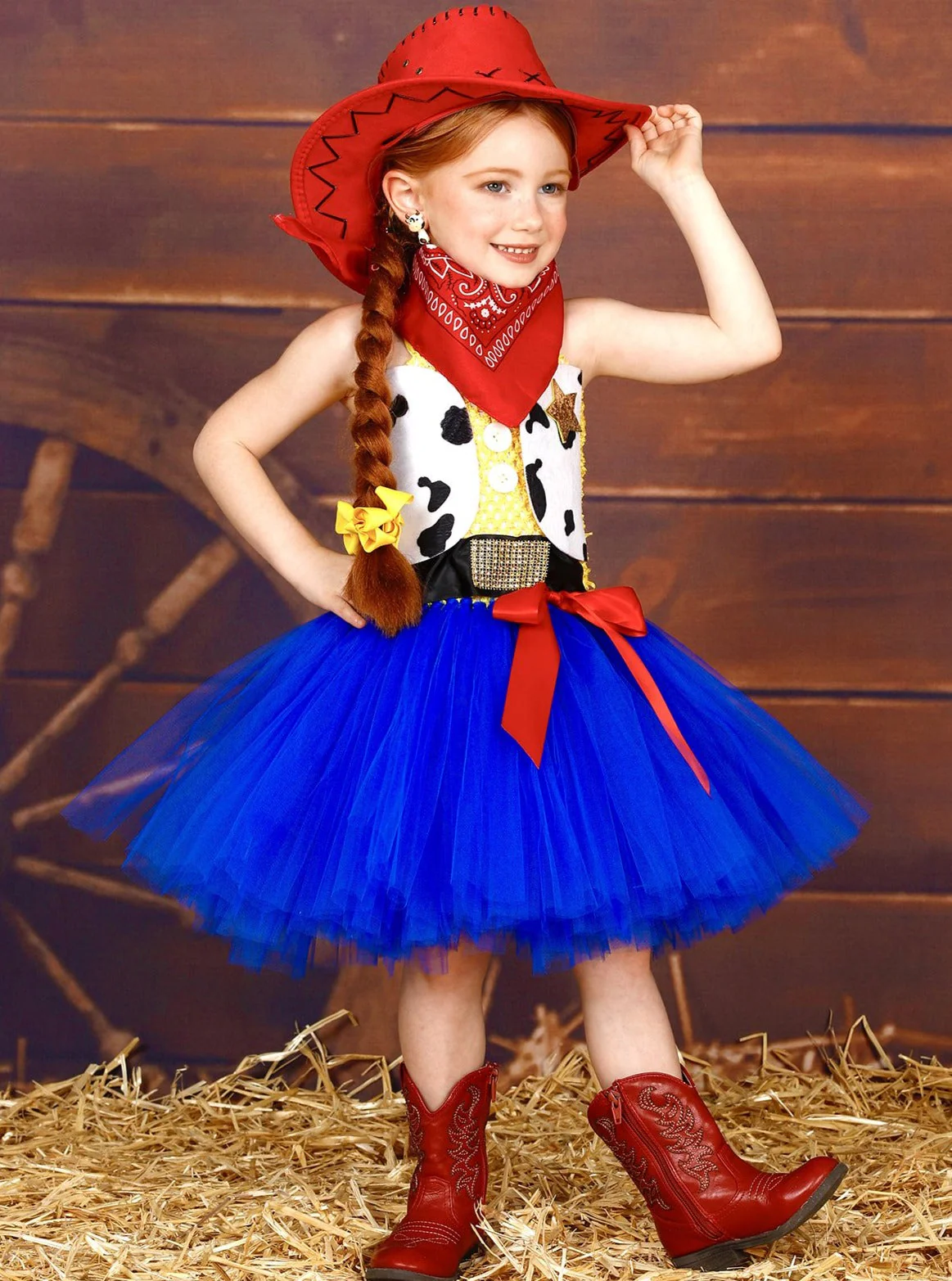 Girls Toy Story Jessie Inspired Costume Dress Set - Image 5