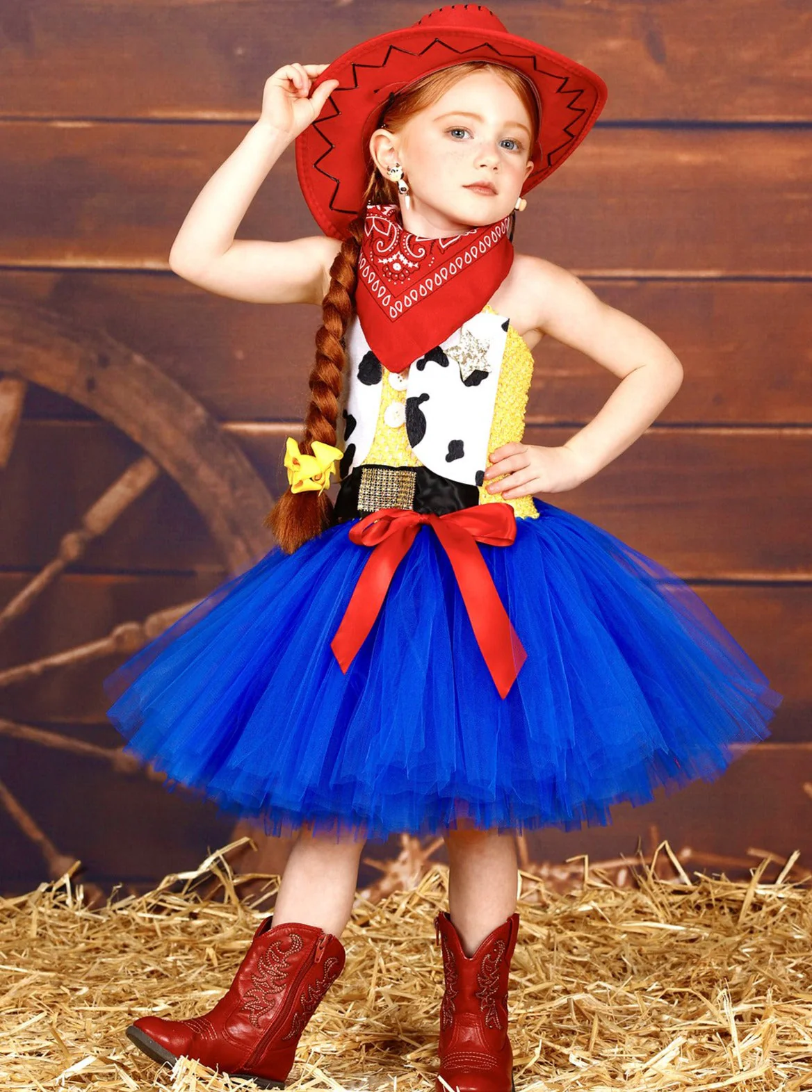 Girls Toy Story Jessie Inspired Costume Dress Set - Image 6