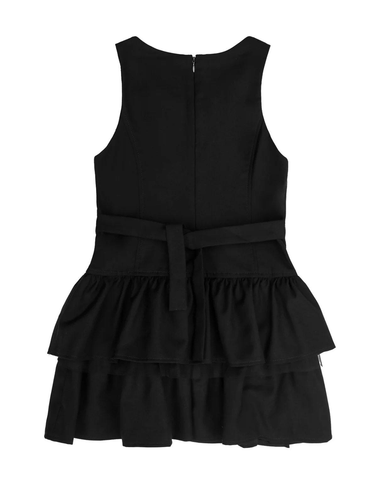 Black Bow Tiered Ruffle Dress by Kids Couture - Image 6