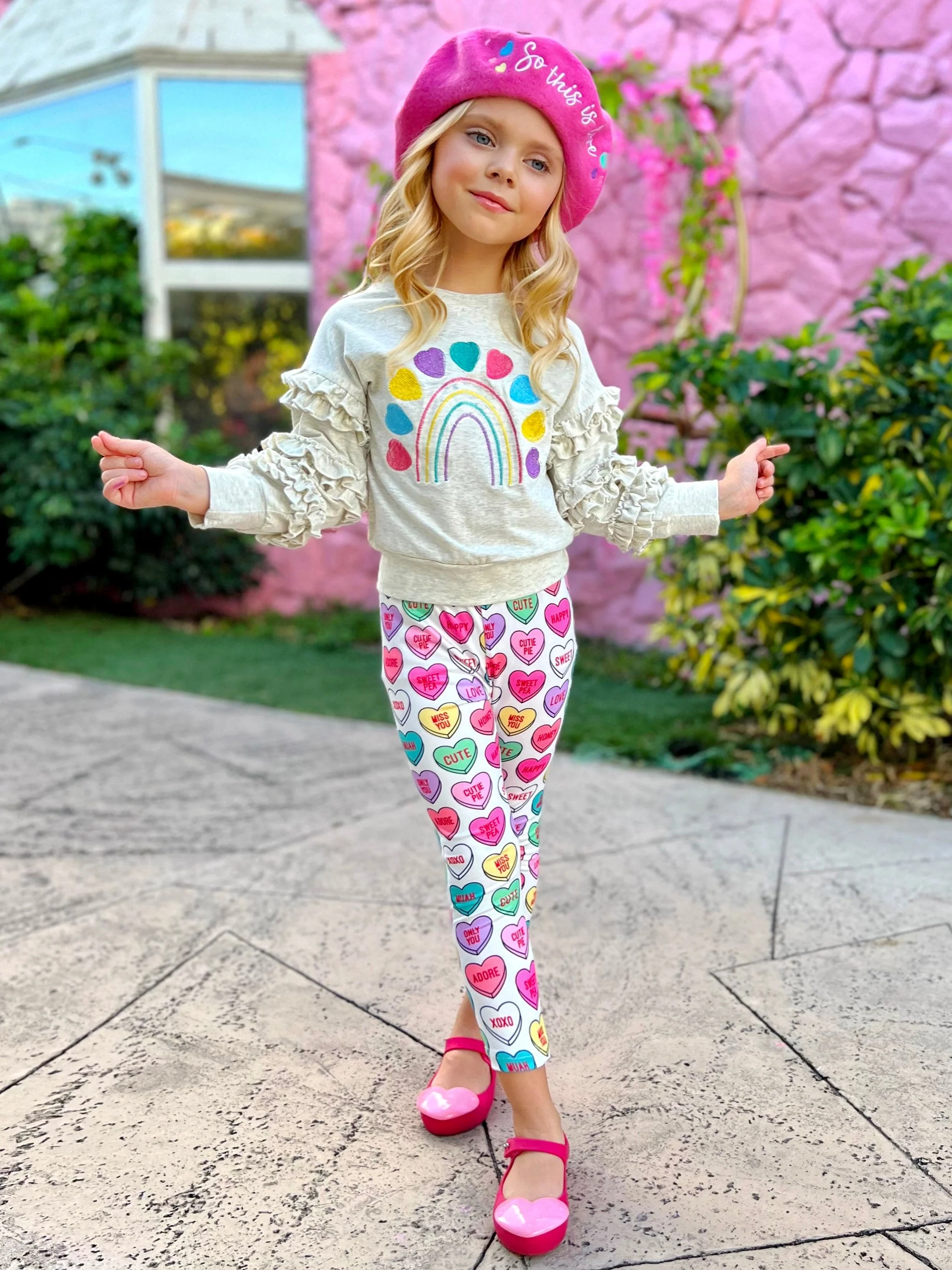 Big Love Rainbow Heart Top and Legging Set - Image 5