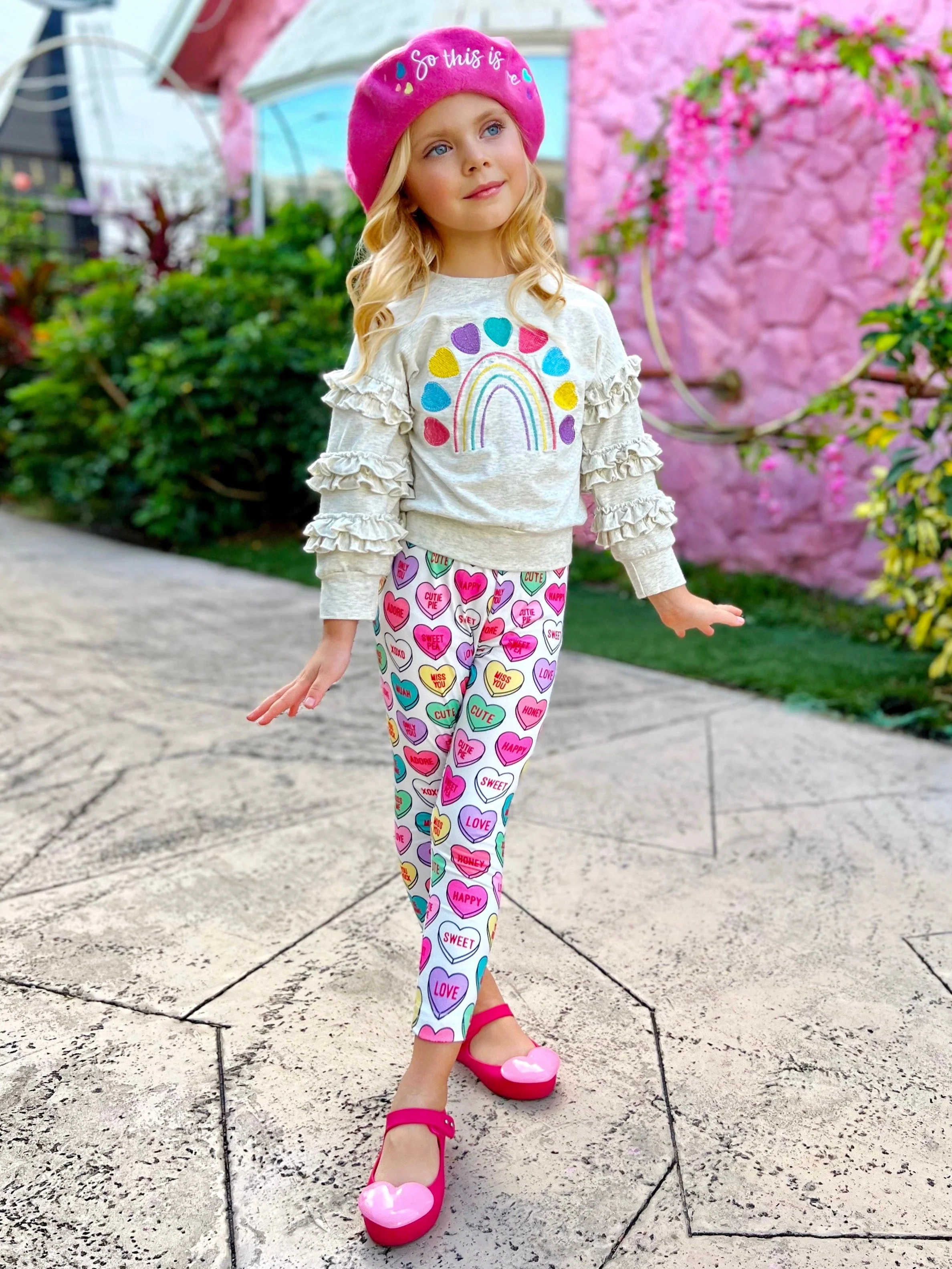 Big Love Rainbow Heart Top and Legging Set - Image 6