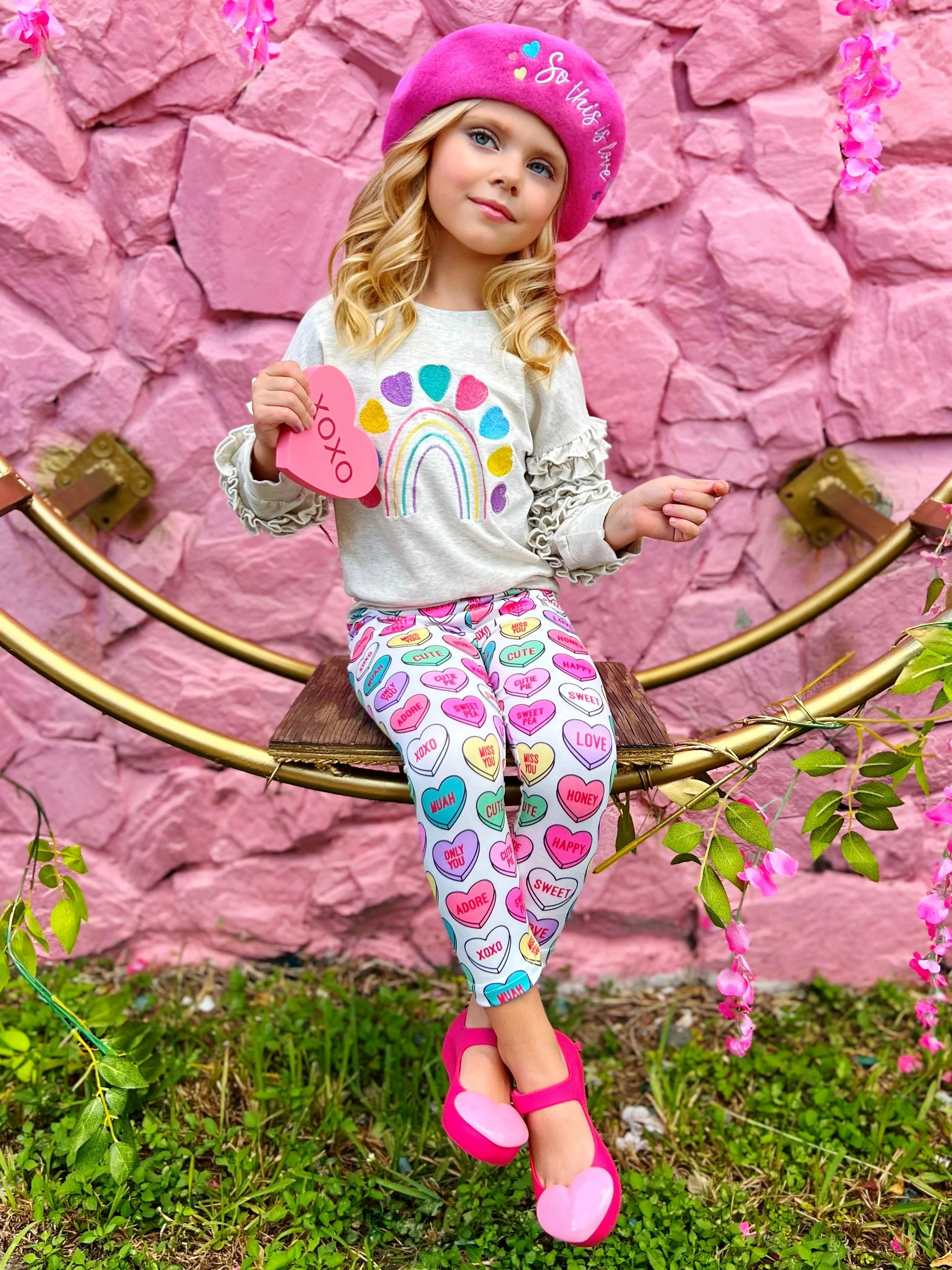Big Love Rainbow Heart Top and Legging Set - Image 7