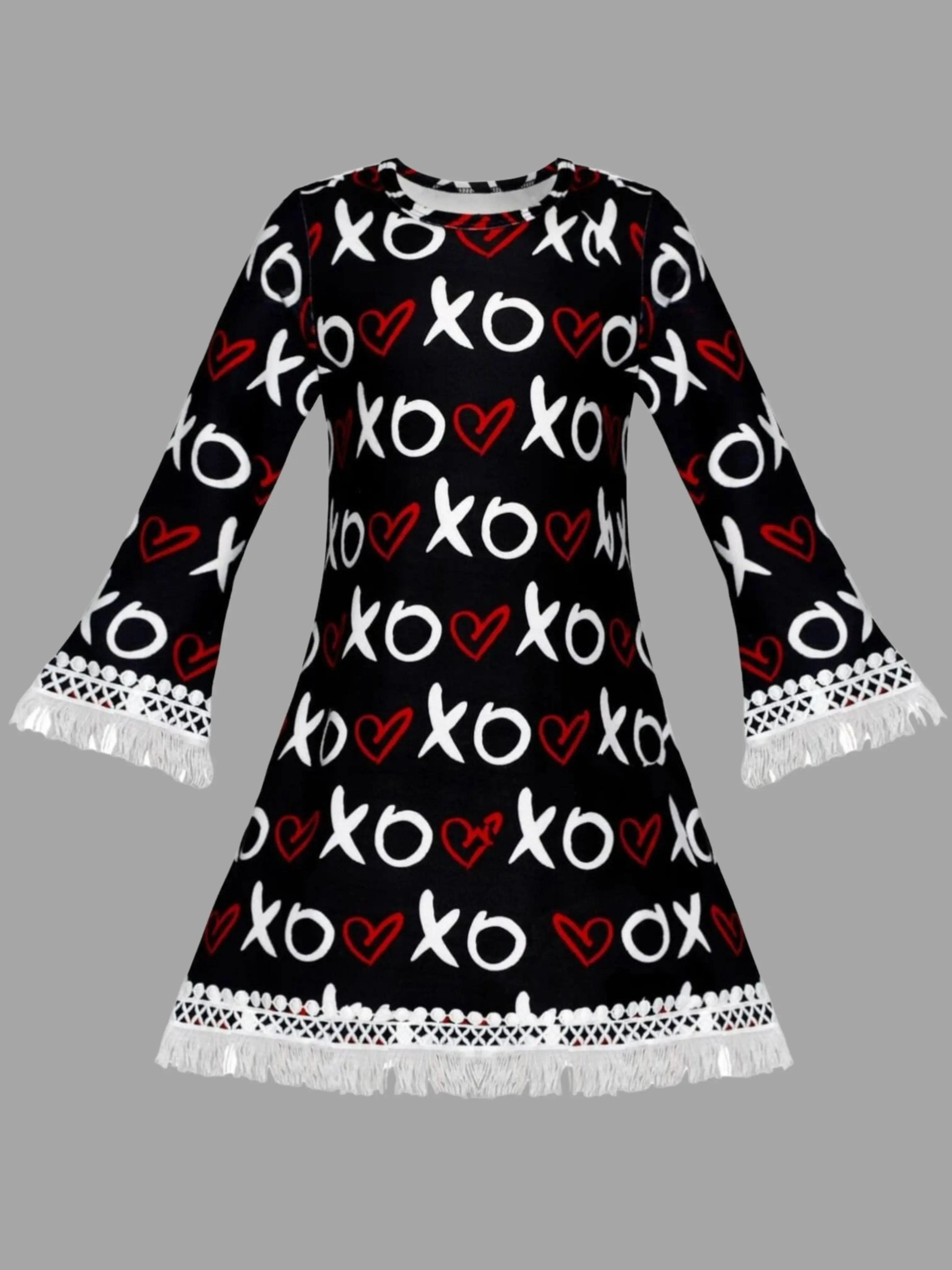 Xs and Os Crochet Trim Dress - Image 2