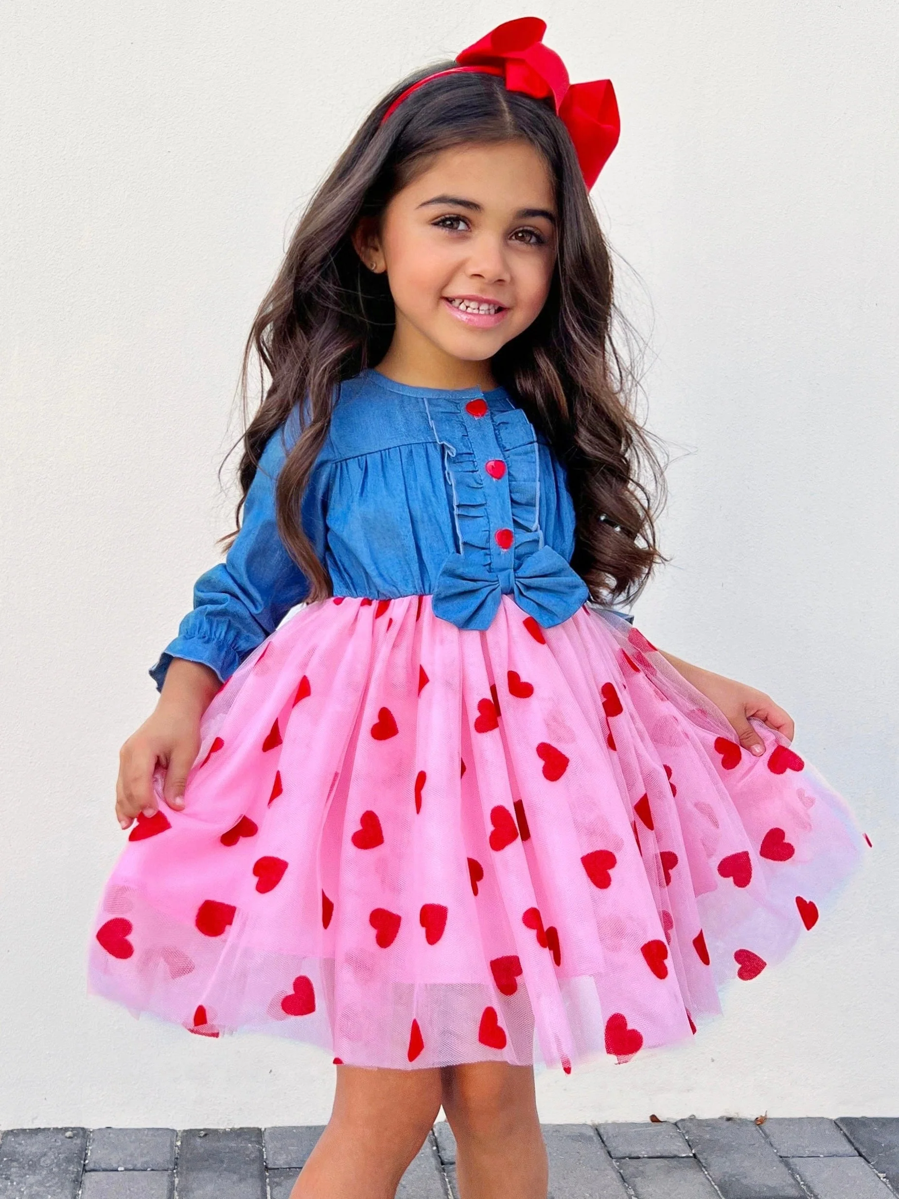 Twirl Into My Heart Chambray Tutu Dress - Image 3