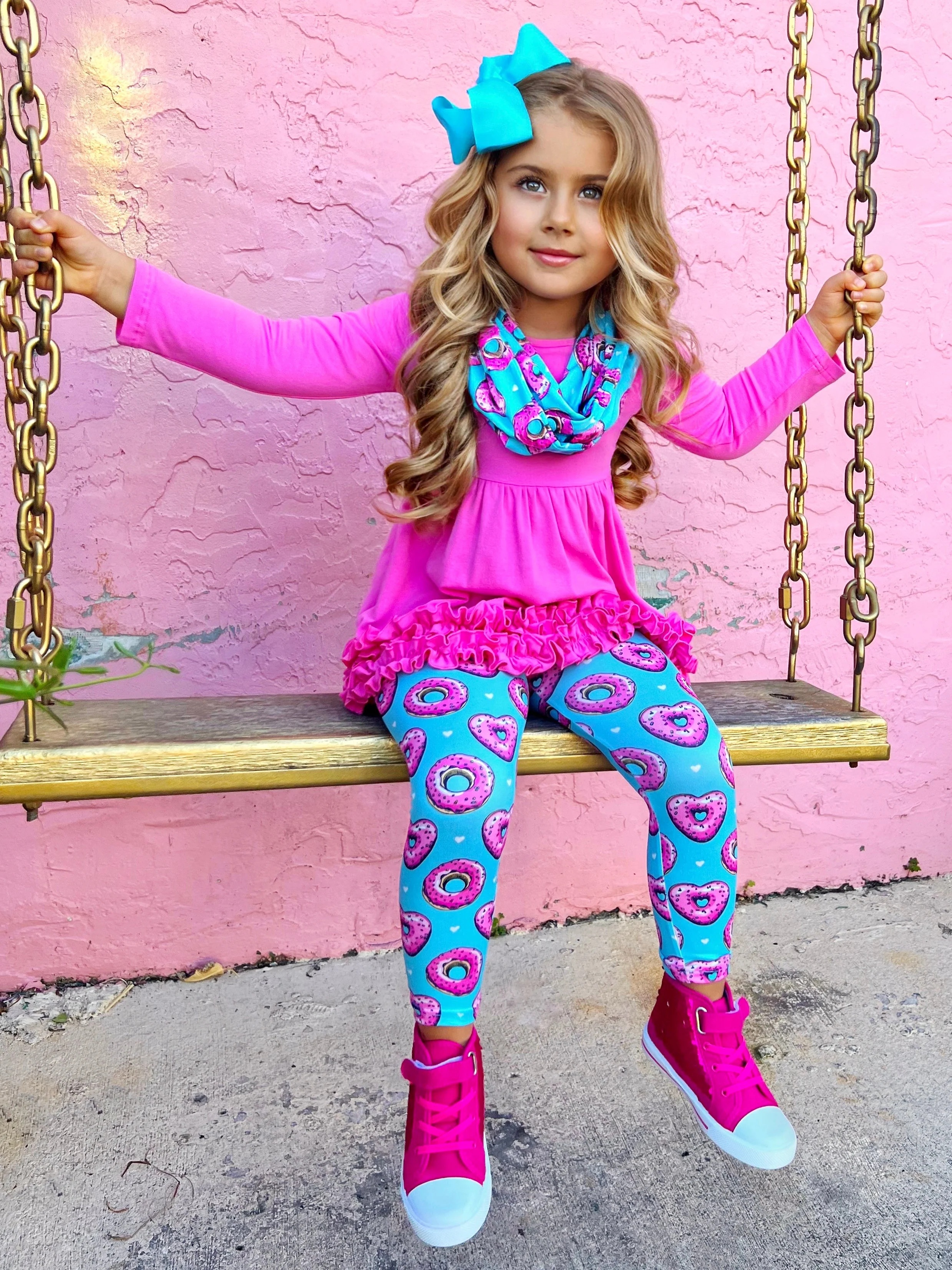 Sweet Donut Tunic, Scarf and Legging Set - Image 5