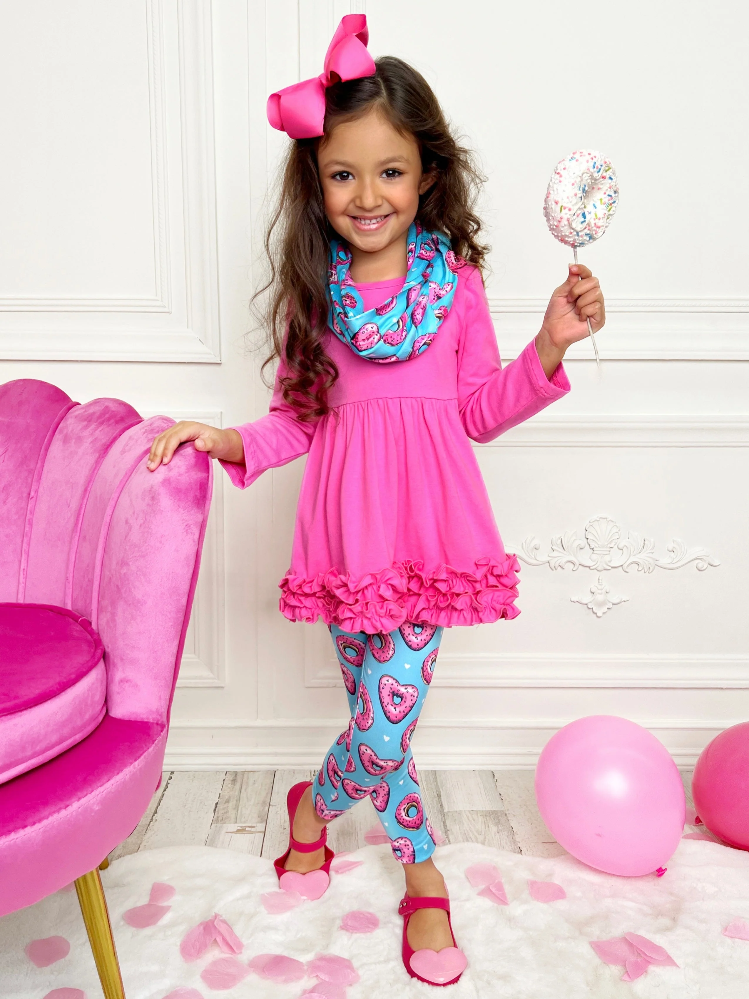 Sweet Donut Tunic, Scarf and Legging Set - Image 6
