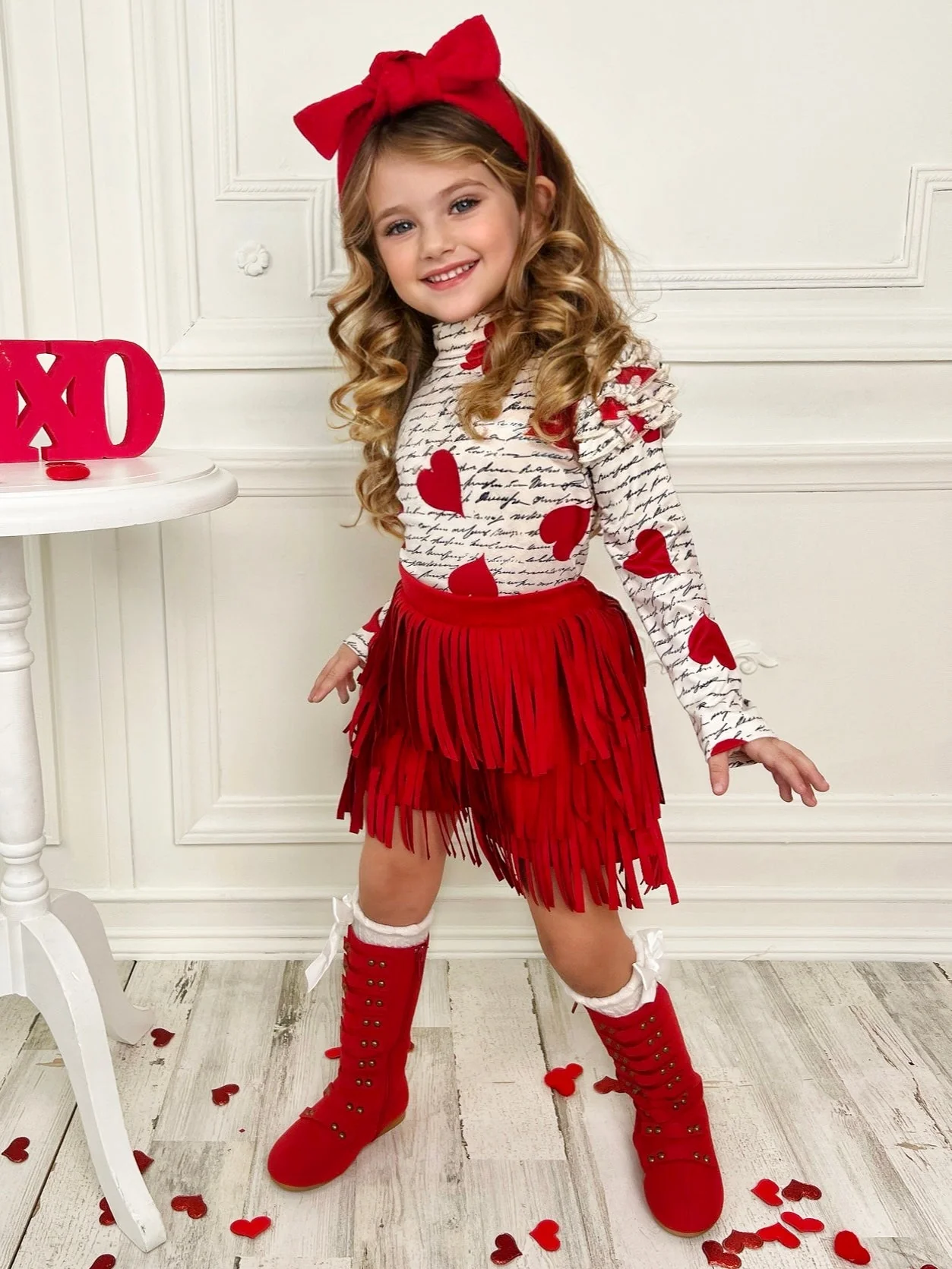 My Love Language Top and Fringe Skirt Set - Image 3