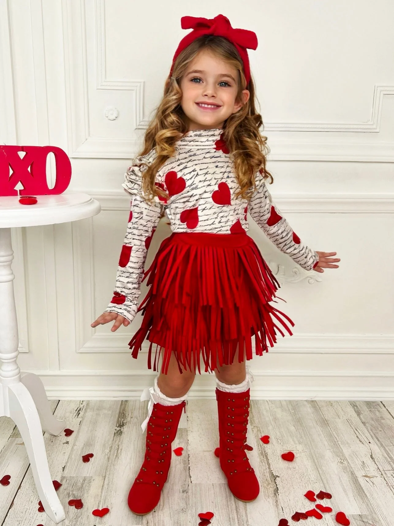 My Love Language Top and Fringe Skirt Set - Image 4
