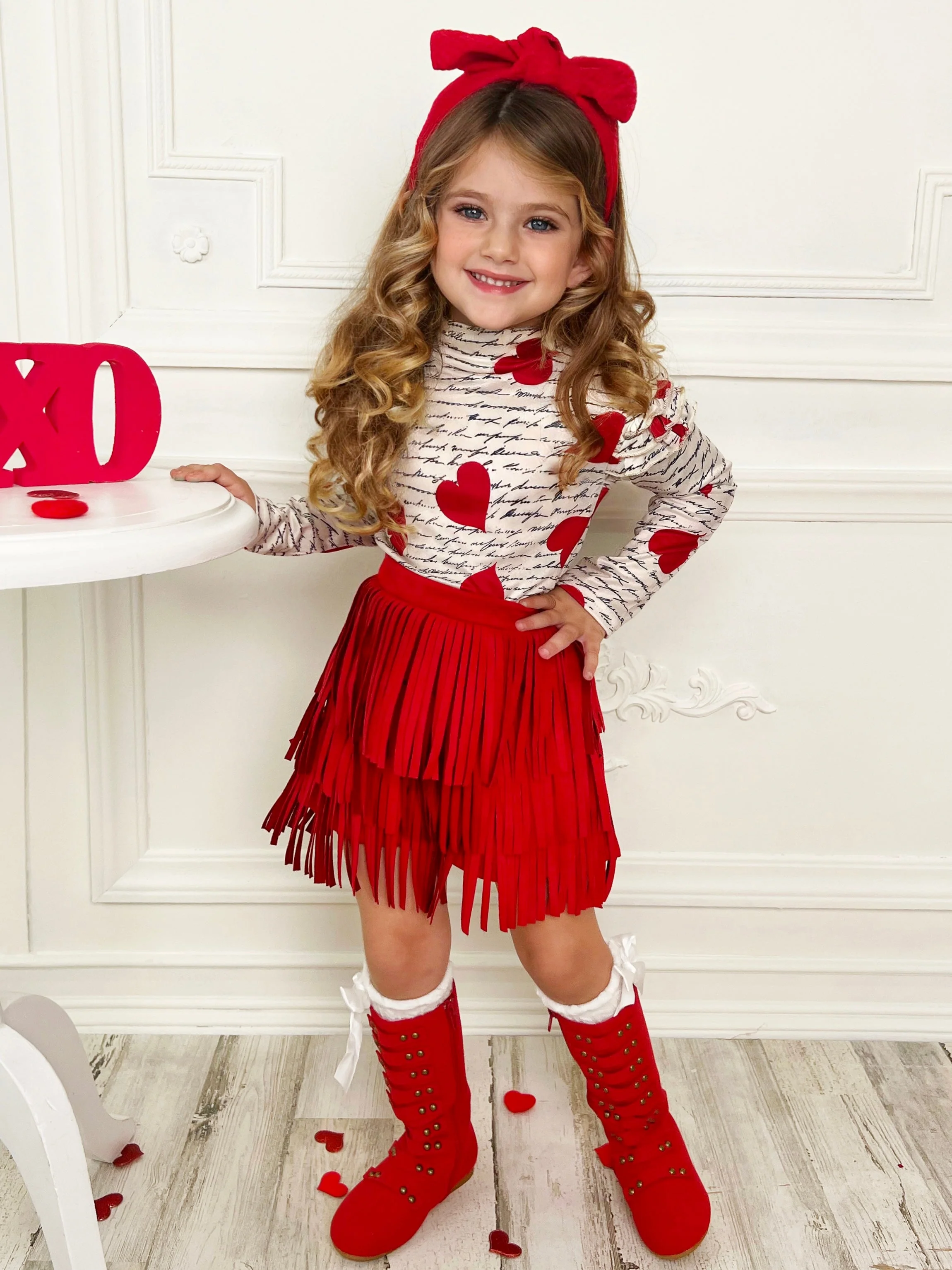 My Love Language Top and Fringe Skirt Set - Image 5