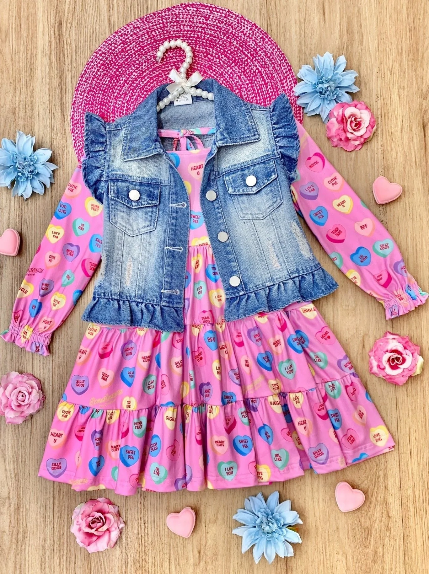 Sweethearts Conversational Hearts Vest and Dress Set - Image 3
