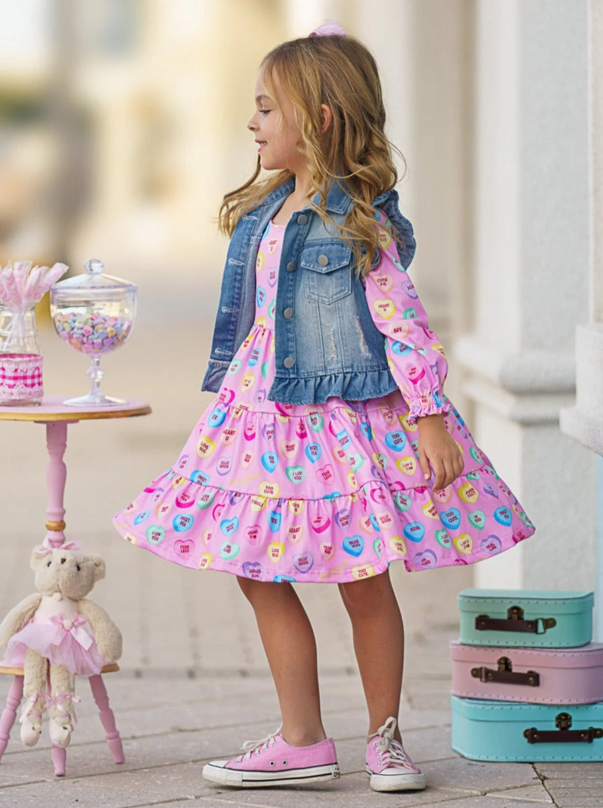 Sweethearts Conversational Hearts Vest and Dress Set - Image 4