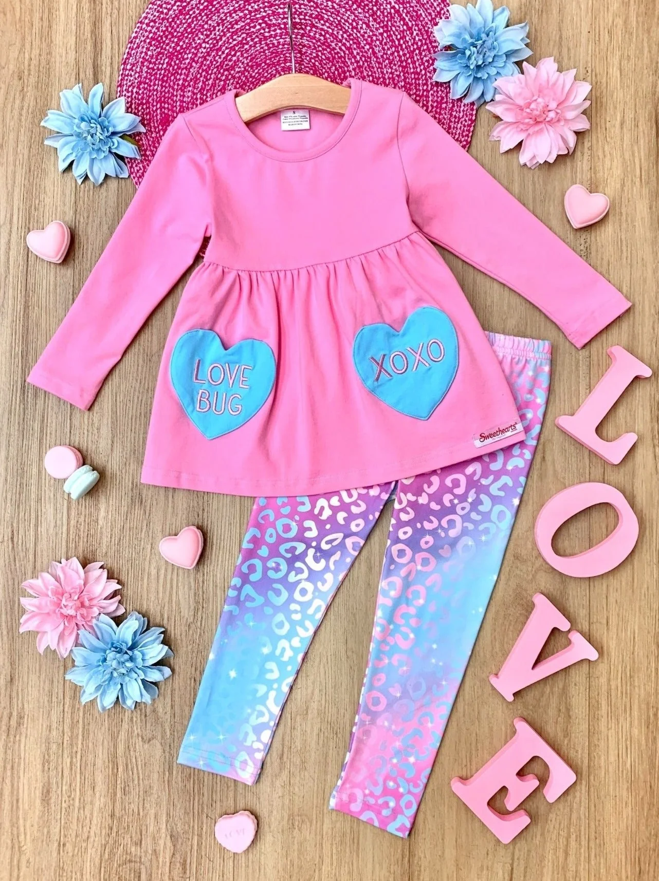 Sweethearts Love Bug Top & Leopard Legging Set - Image 6