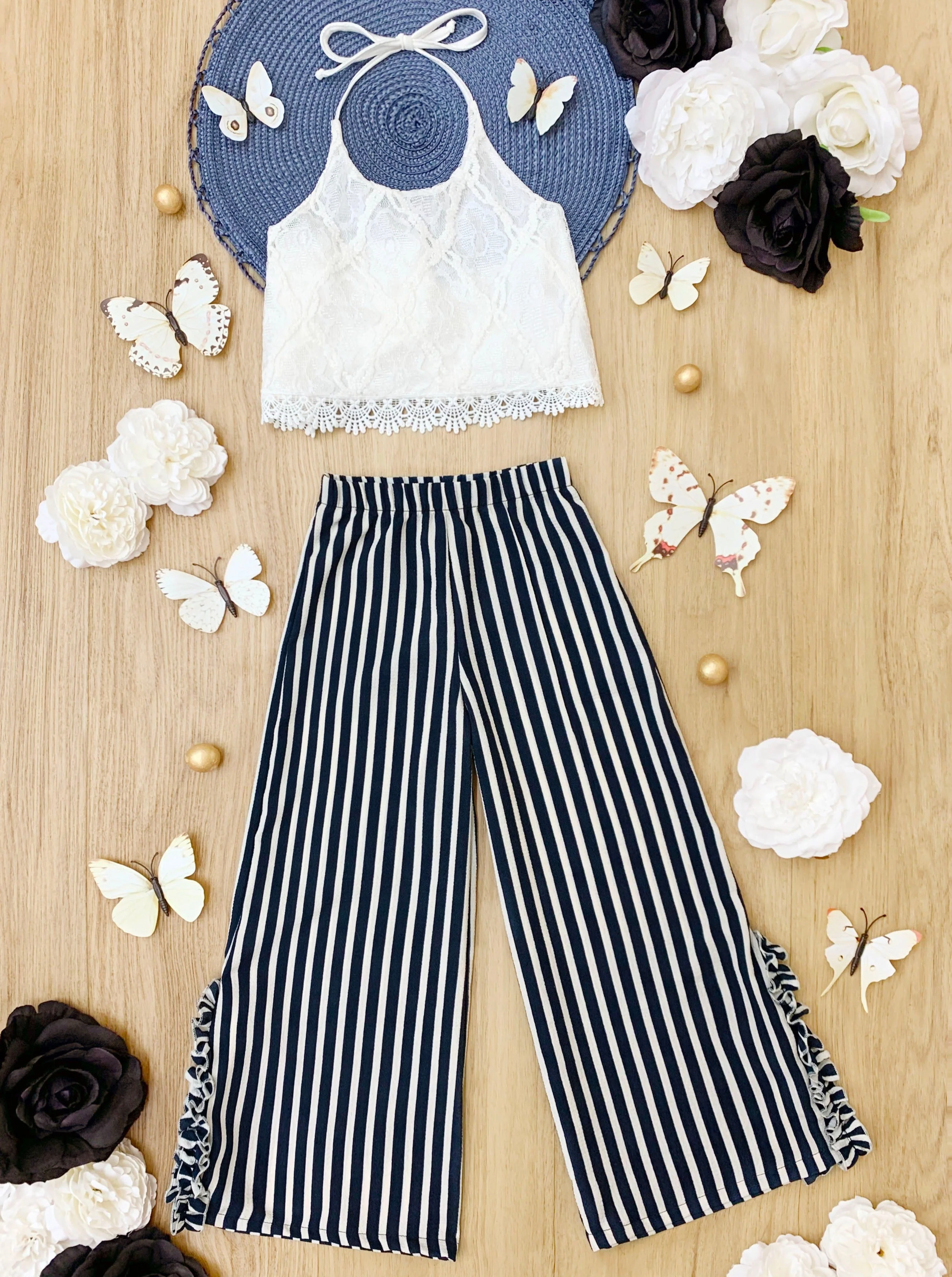 Vintage Chic Wide Leg Pants - Image 3