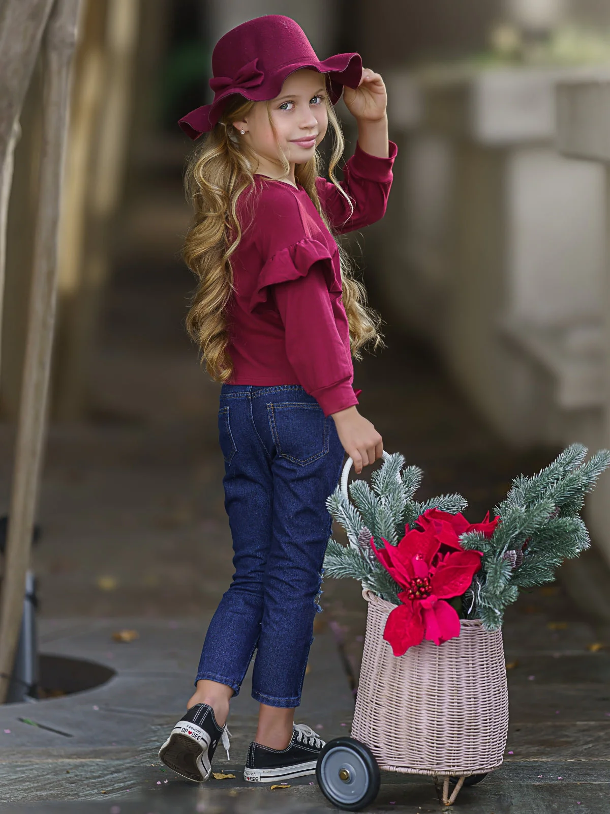 Great Chemis-Tree Patched Jeans Set - Image 3