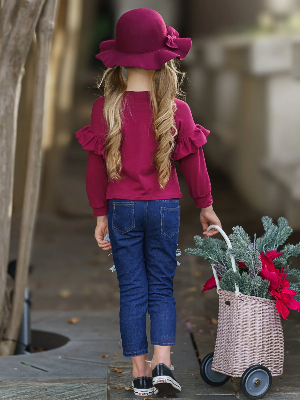 Great Chemis-Tree Patched Jeans Set - Image 6
