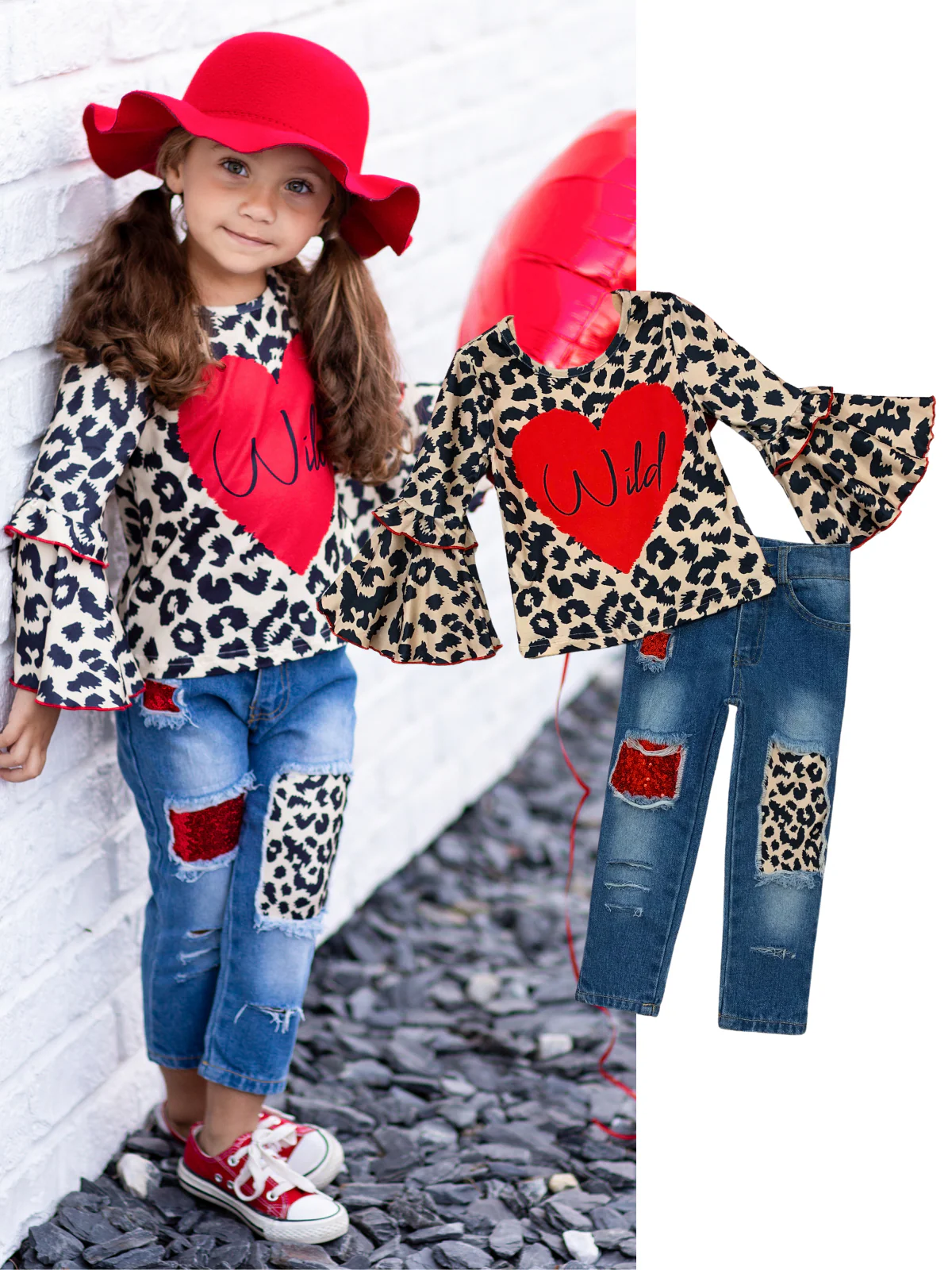 Wild Heart Patched Jeans Set - Image 6