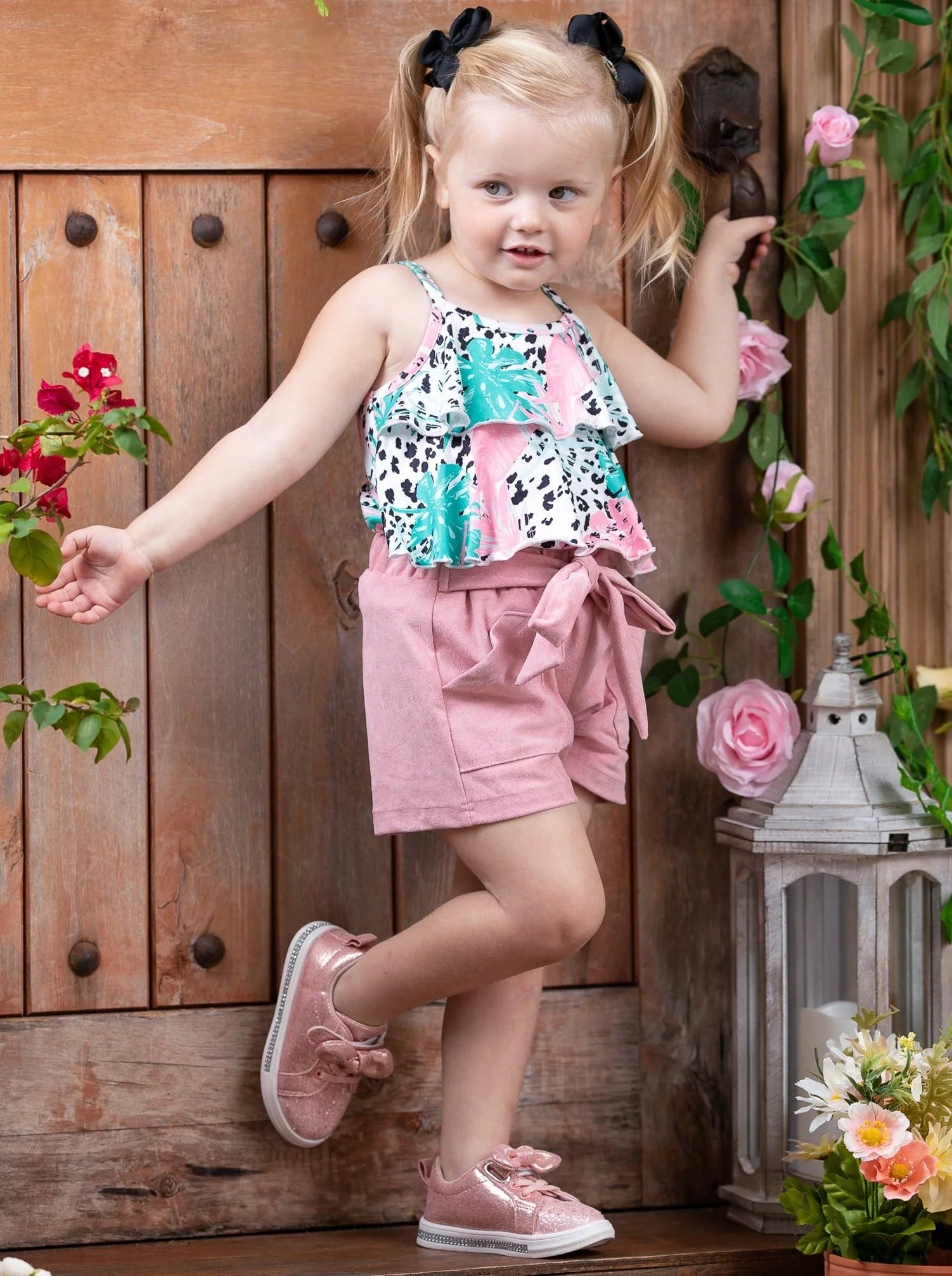 Wild Tropics Belted Shorts Set - Image 5