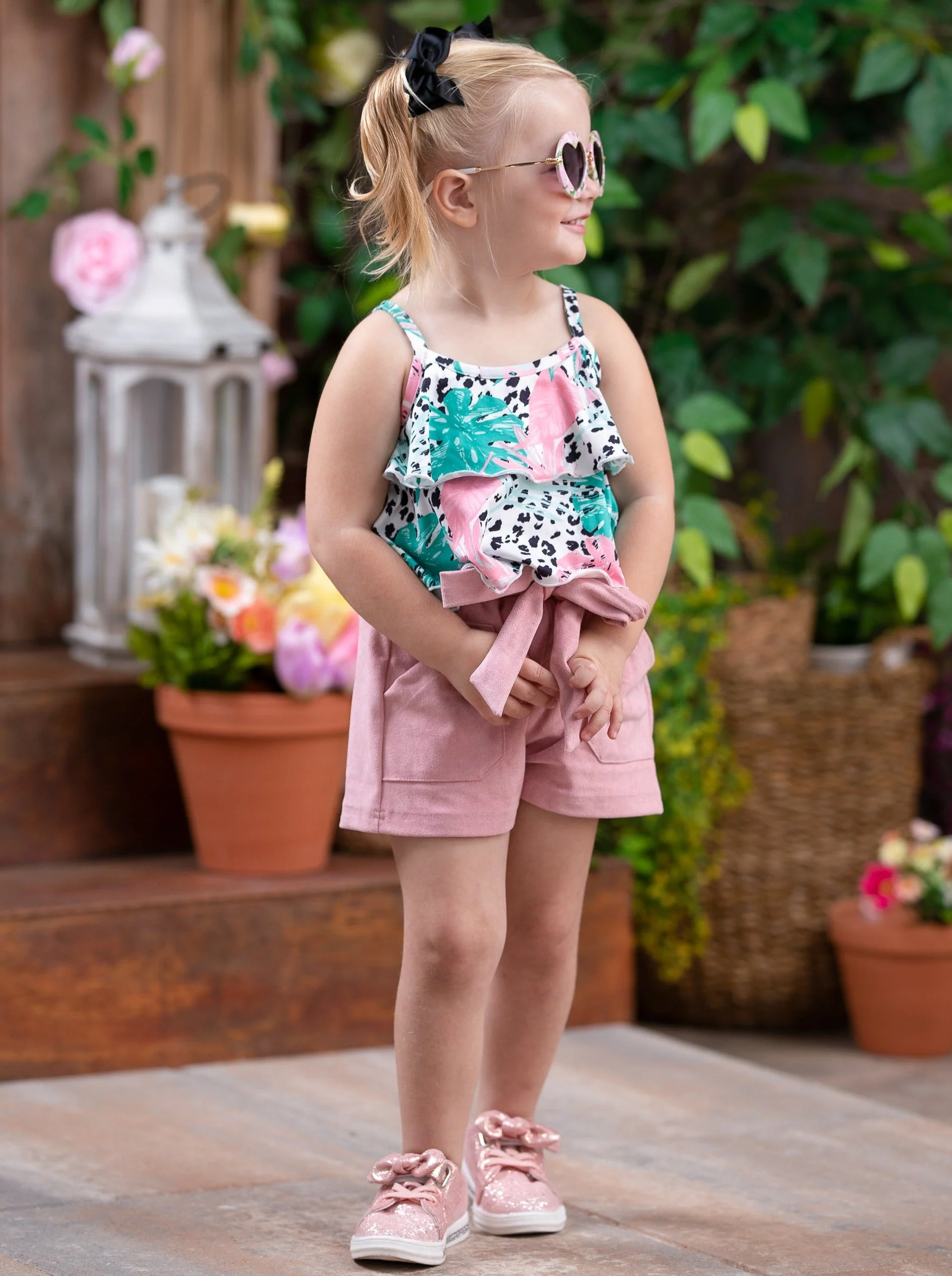 Wild Tropics Belted Shorts Set - Image 6