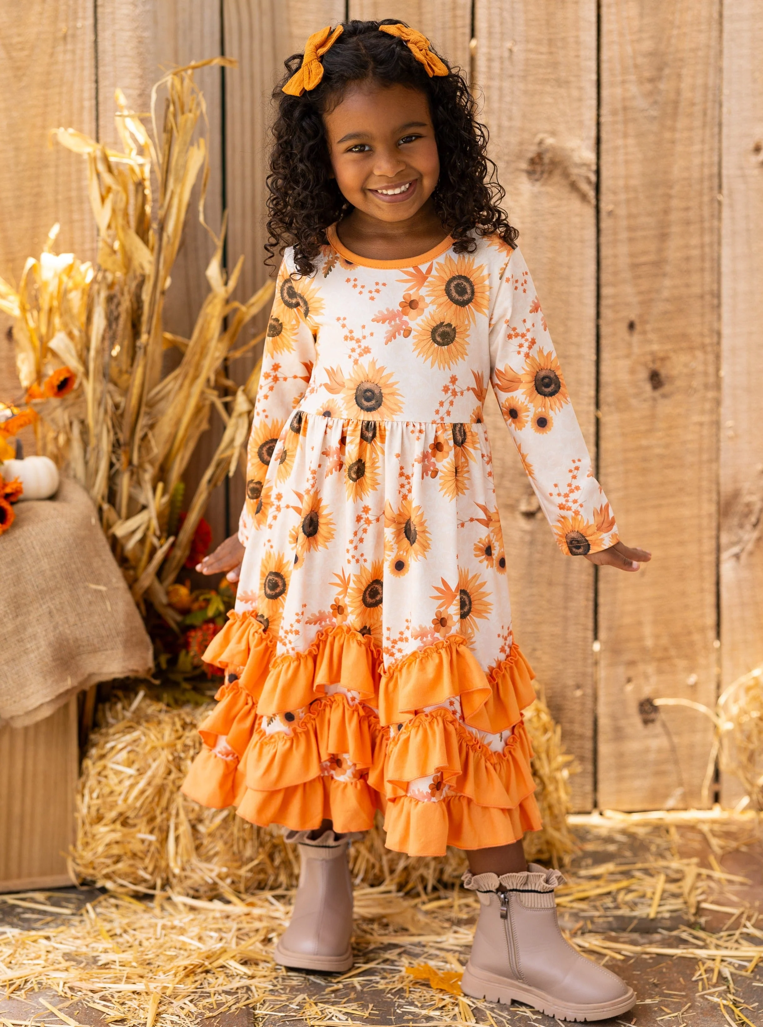 You Autumn Know Floral Tiered Ruffle Dress - Image 3