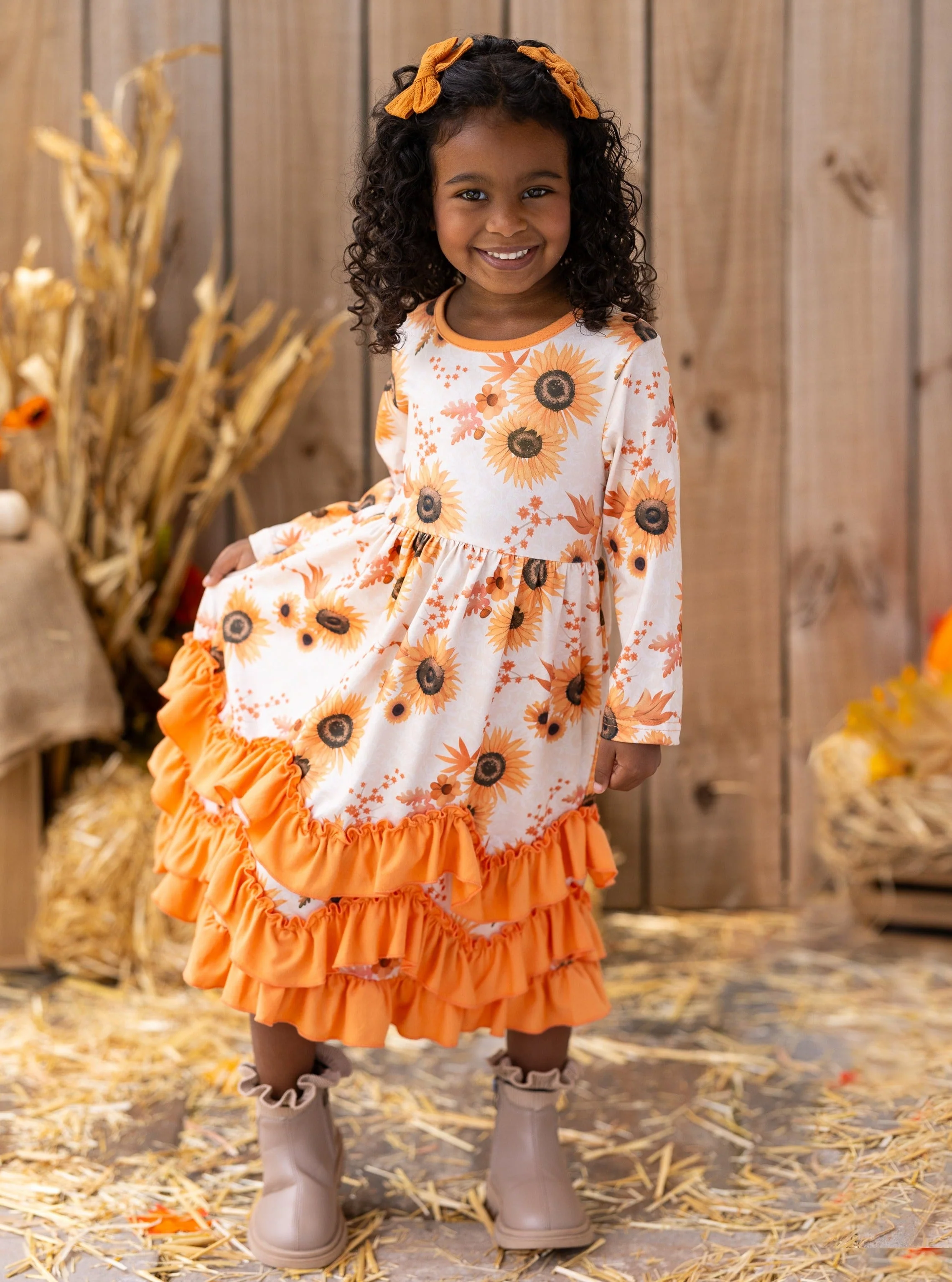 You Autumn Know Floral Tiered Ruffle Dress - Image 4
