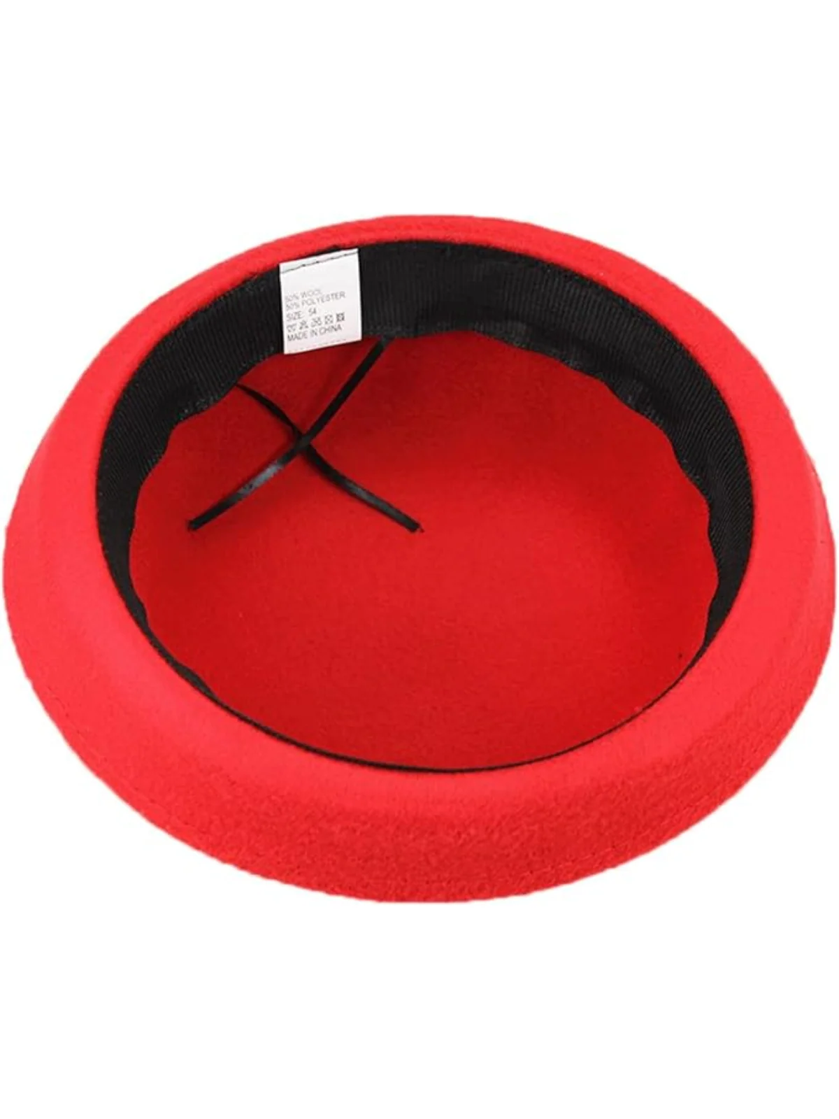 Girls Red Bowler Hat - Image 2