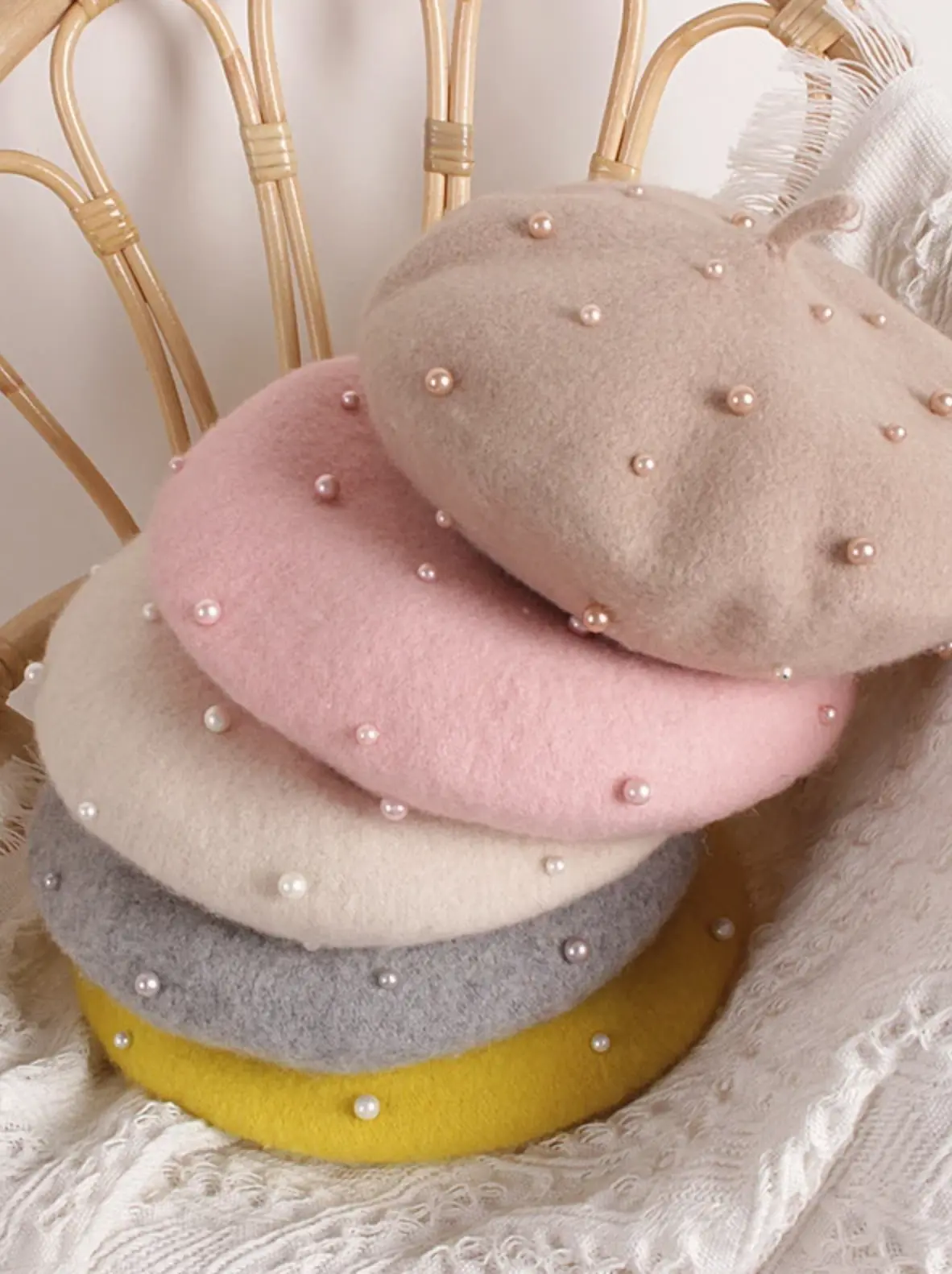 Always Stylin' Wool Pearl Beret - Image 2
