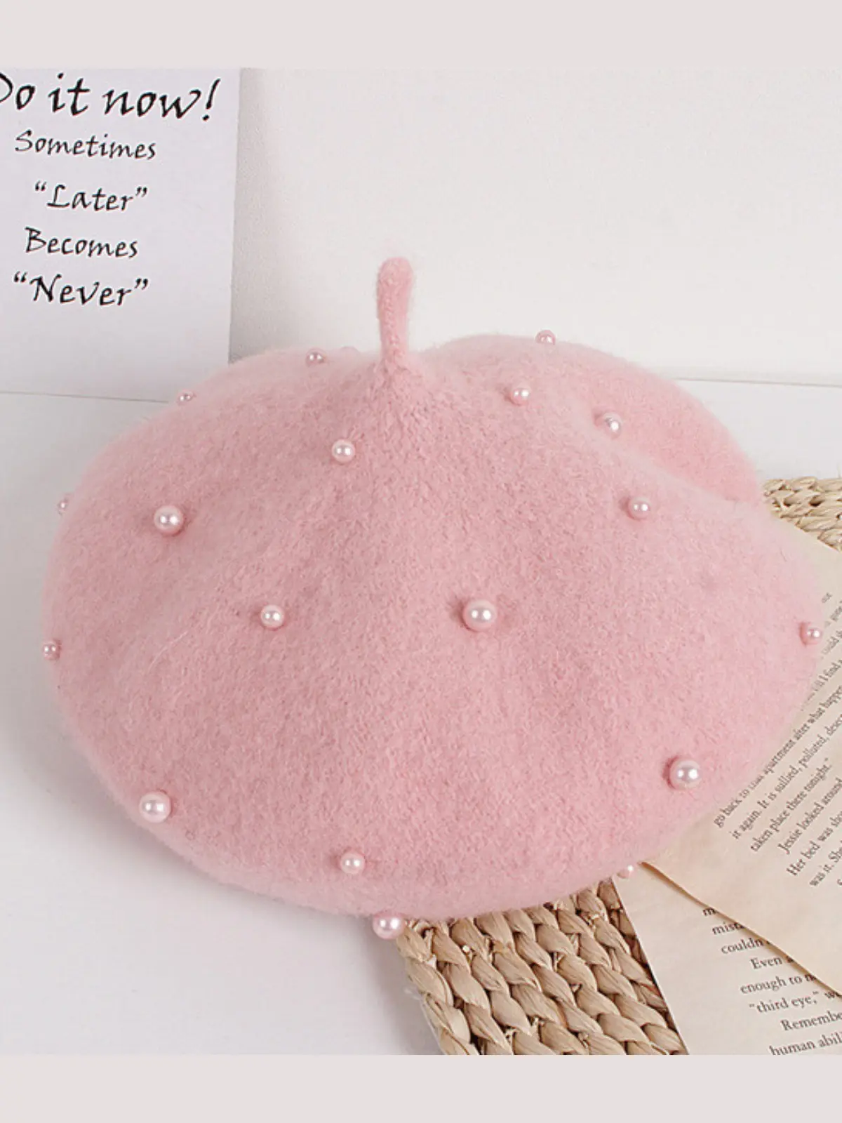 Always Stylin' Wool Pearl Beret - Image 4