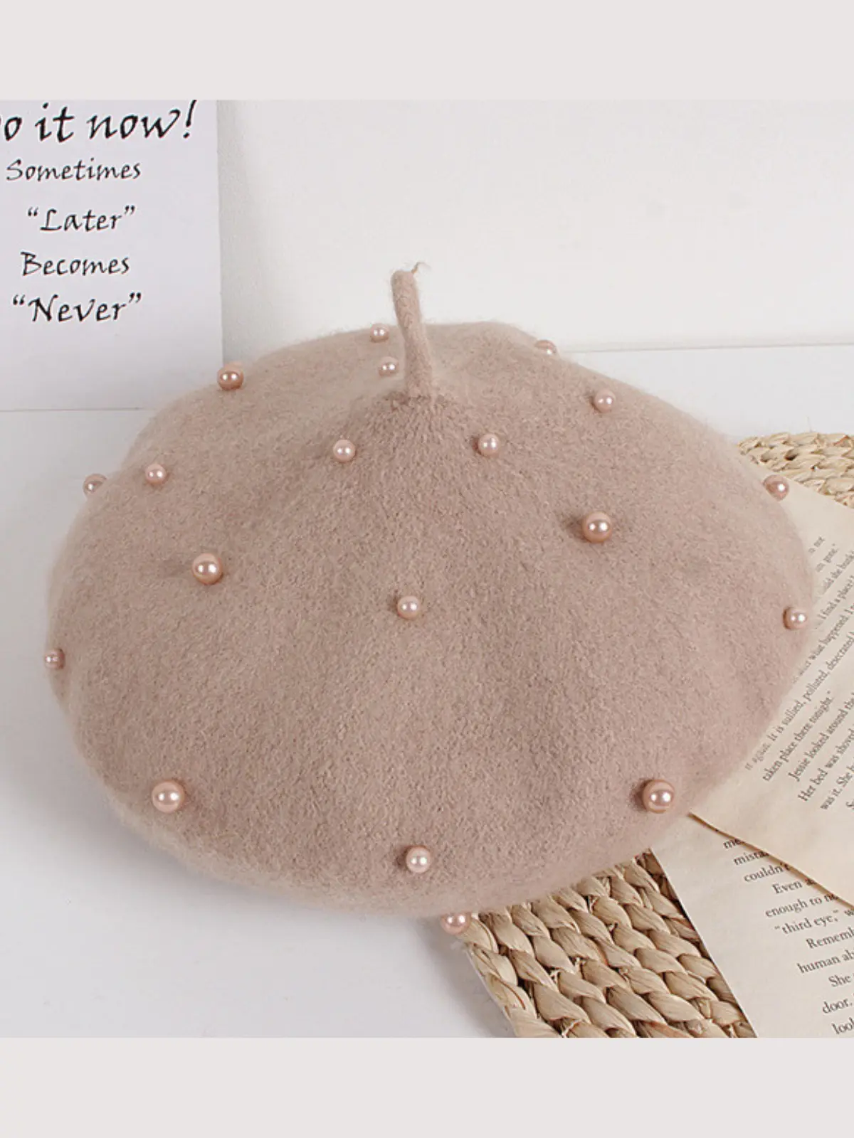 Always Stylin' Wool Pearl Beret - Image 5