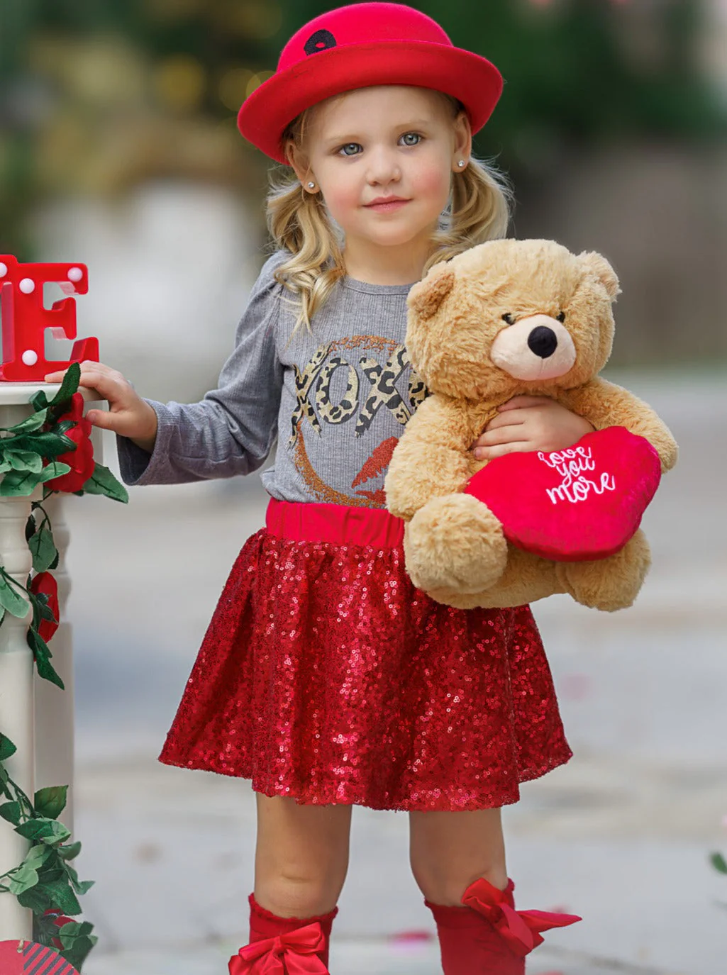 XOXO Sparkle Sequin Skirt Set - Image 2