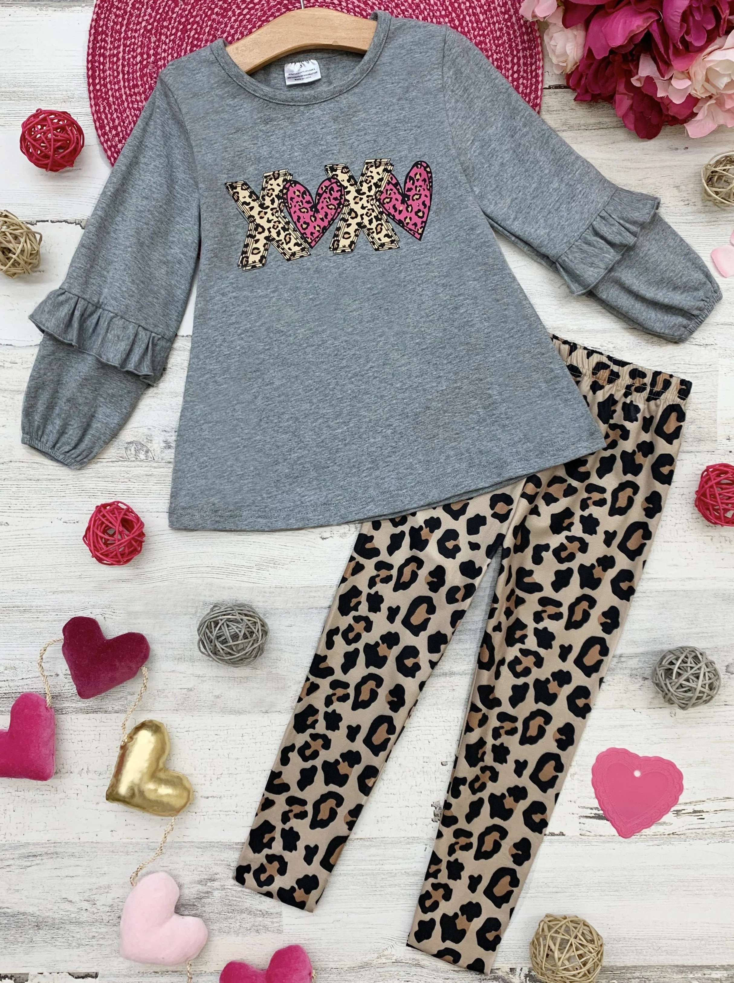 XOXO Leopard Print Legging Set - Image 2