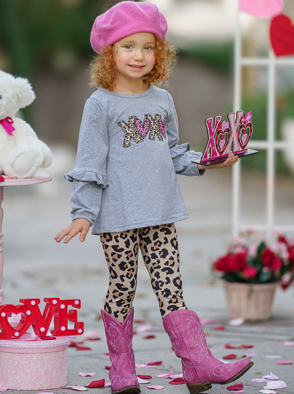XOXO Leopard Print Legging Set - Image 3