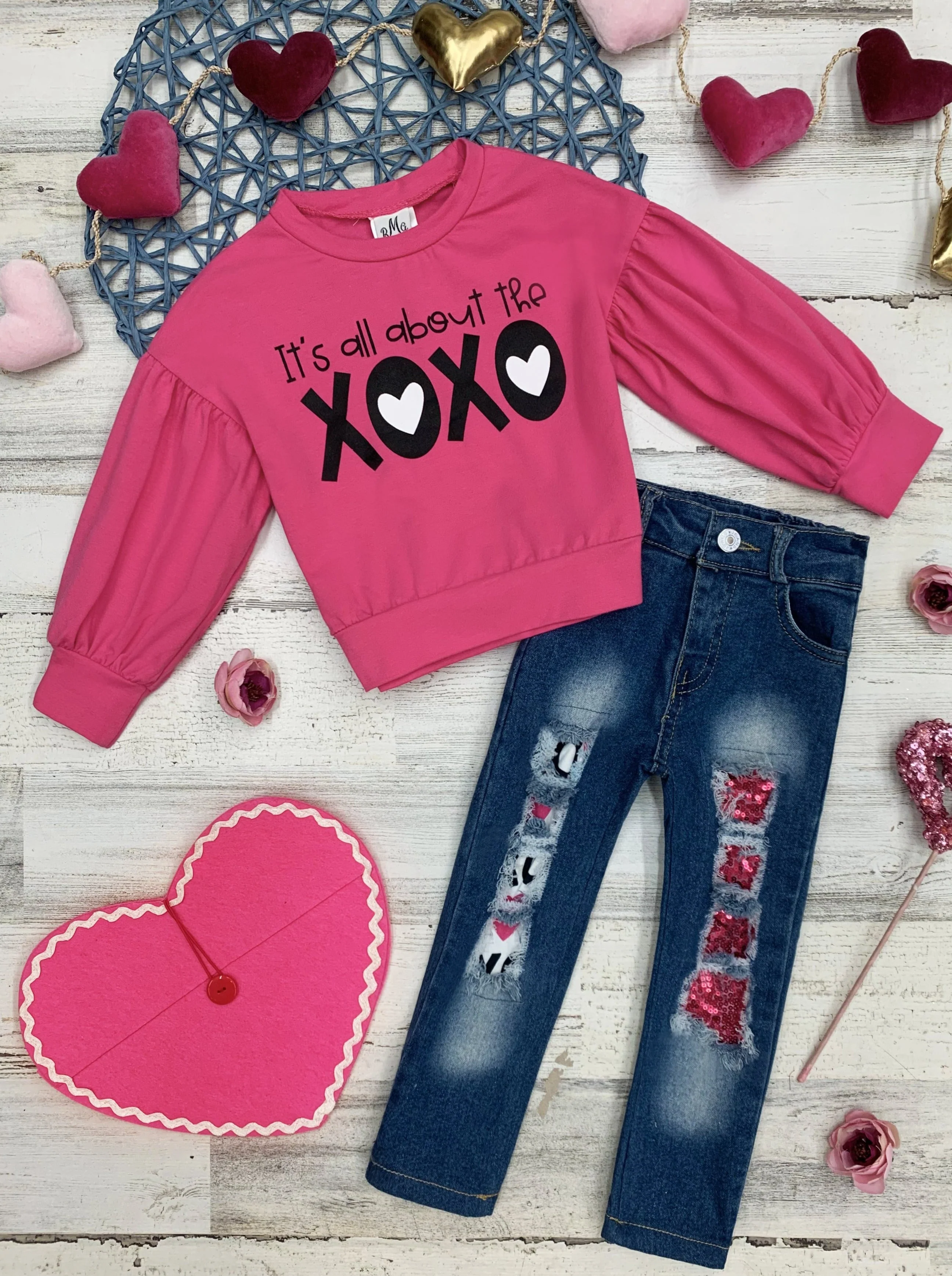 All About The XOXO Patched Jeans Set - Image 2