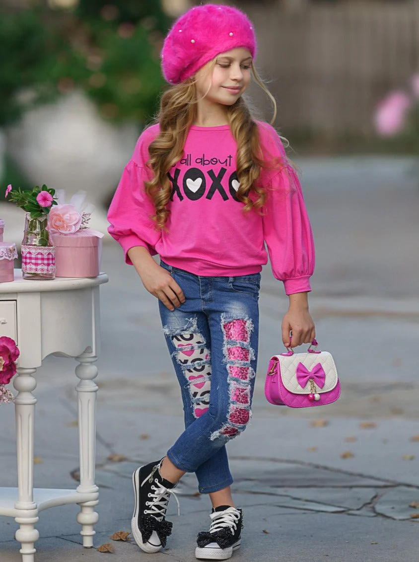 All About The XOXO Patched Jeans Set - Image 3