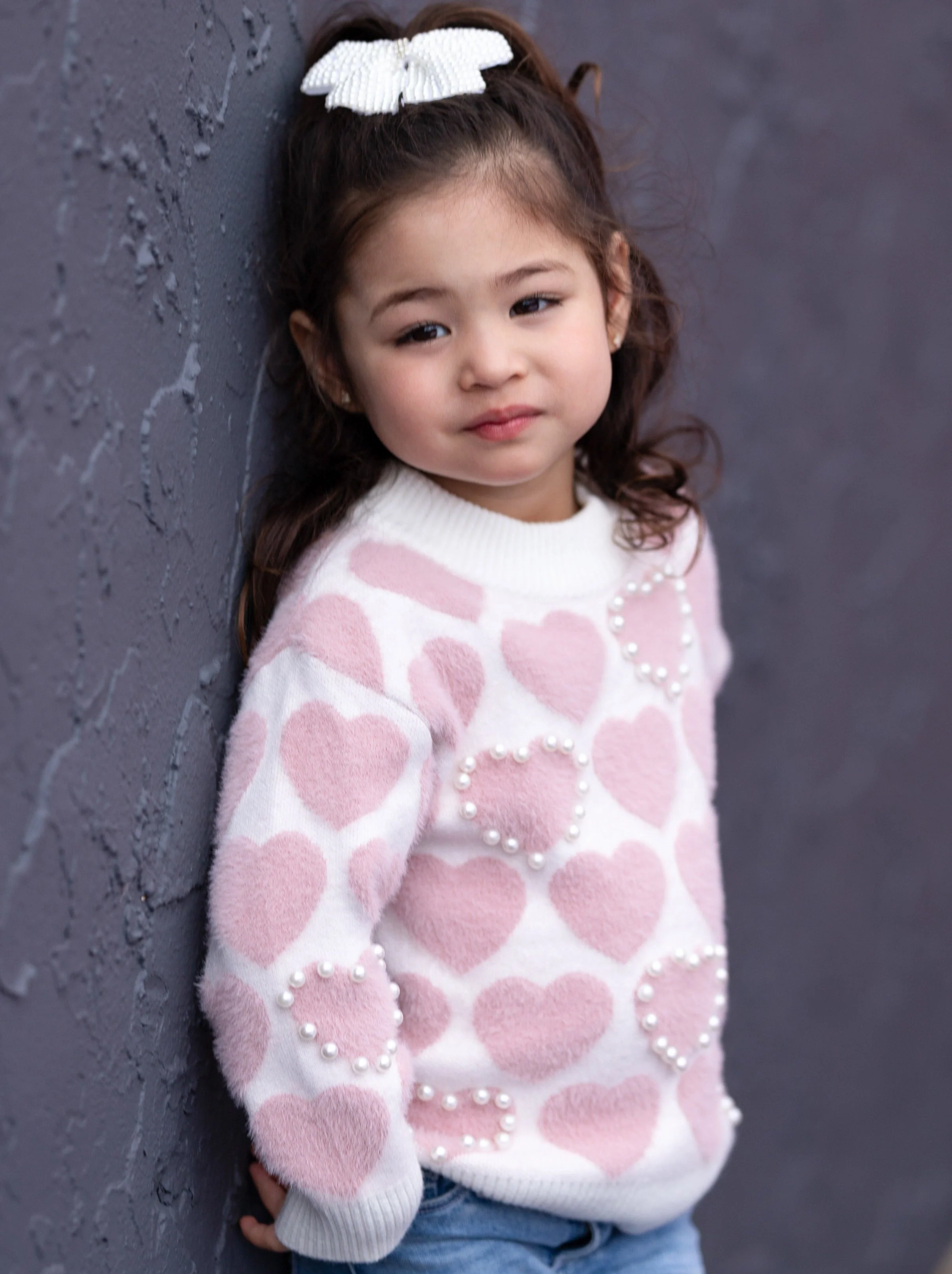 You Warm My Heart Pearl Knit Sweater - Image 5