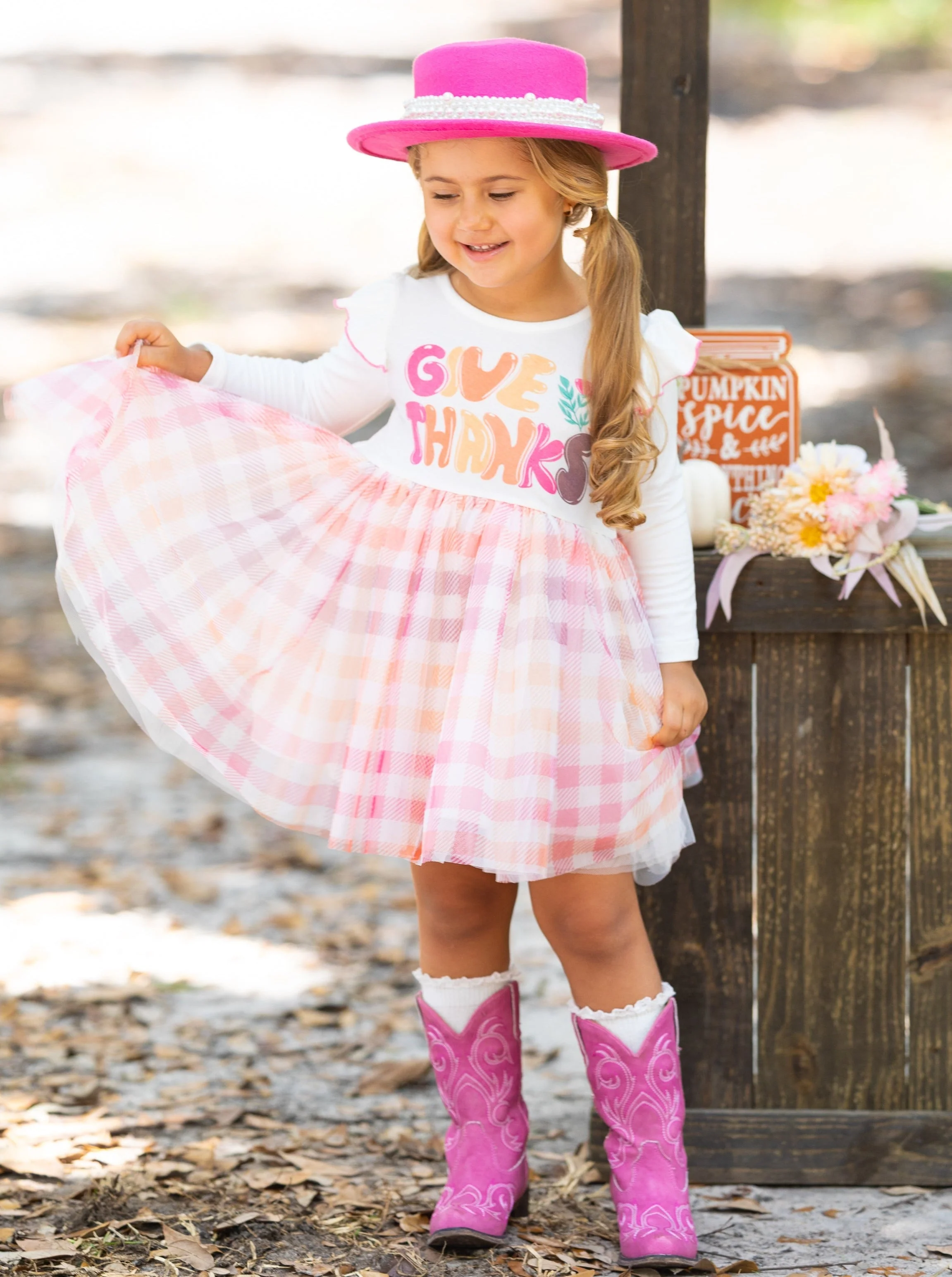 Give Thanks Ruffle Tutu Dress - Image 3