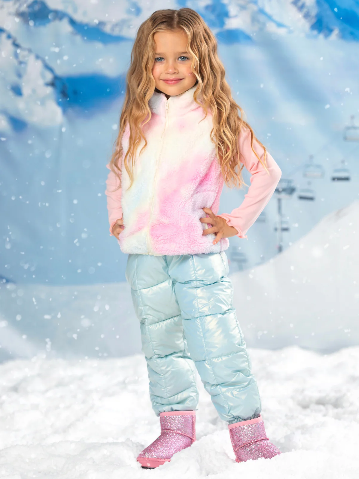 Glacier Puff Quilted Metallic Puffer Pants - Image 3